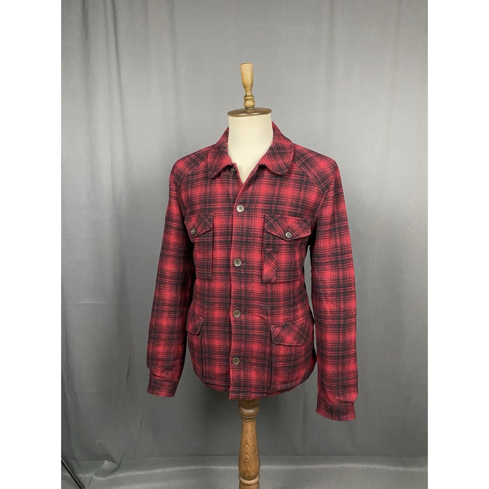 Paul Smith Paul Smith Men's Red Checked Wool Country Jacket Coat Size L Size US L / EU 52-54 / 3 - 2 Thumbnail