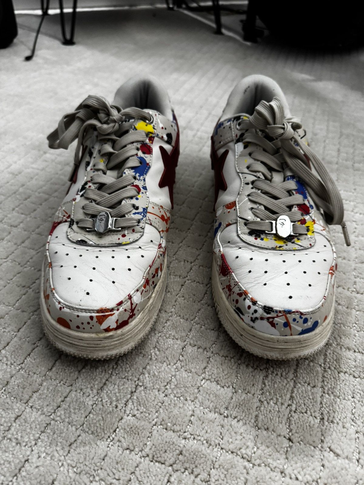 Bape Bapesta Low Paint Splatter Size US 11 / EU 44 - 3 Thumbnail