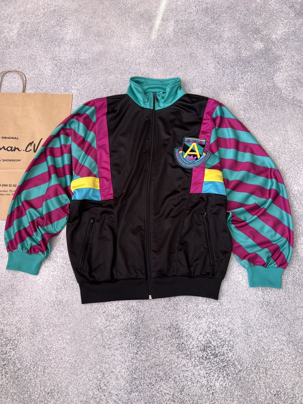 Adidas × Vintage Vintage Adidas Champion 90-s style zip sweatshirt Size US L / EU 52-54 / 3 - 3 Thumbnail