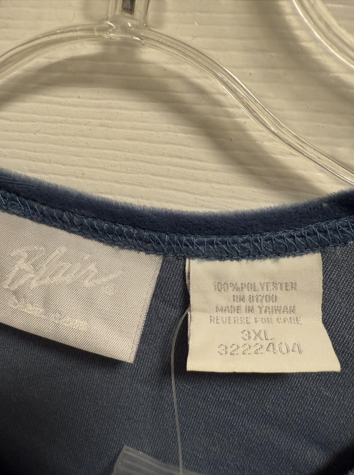 Blair Calm‑Blue Velvety Button‑Front Extra‑Plus Cardigan Size 3XL / US 20-22 - 3 Thumbnail