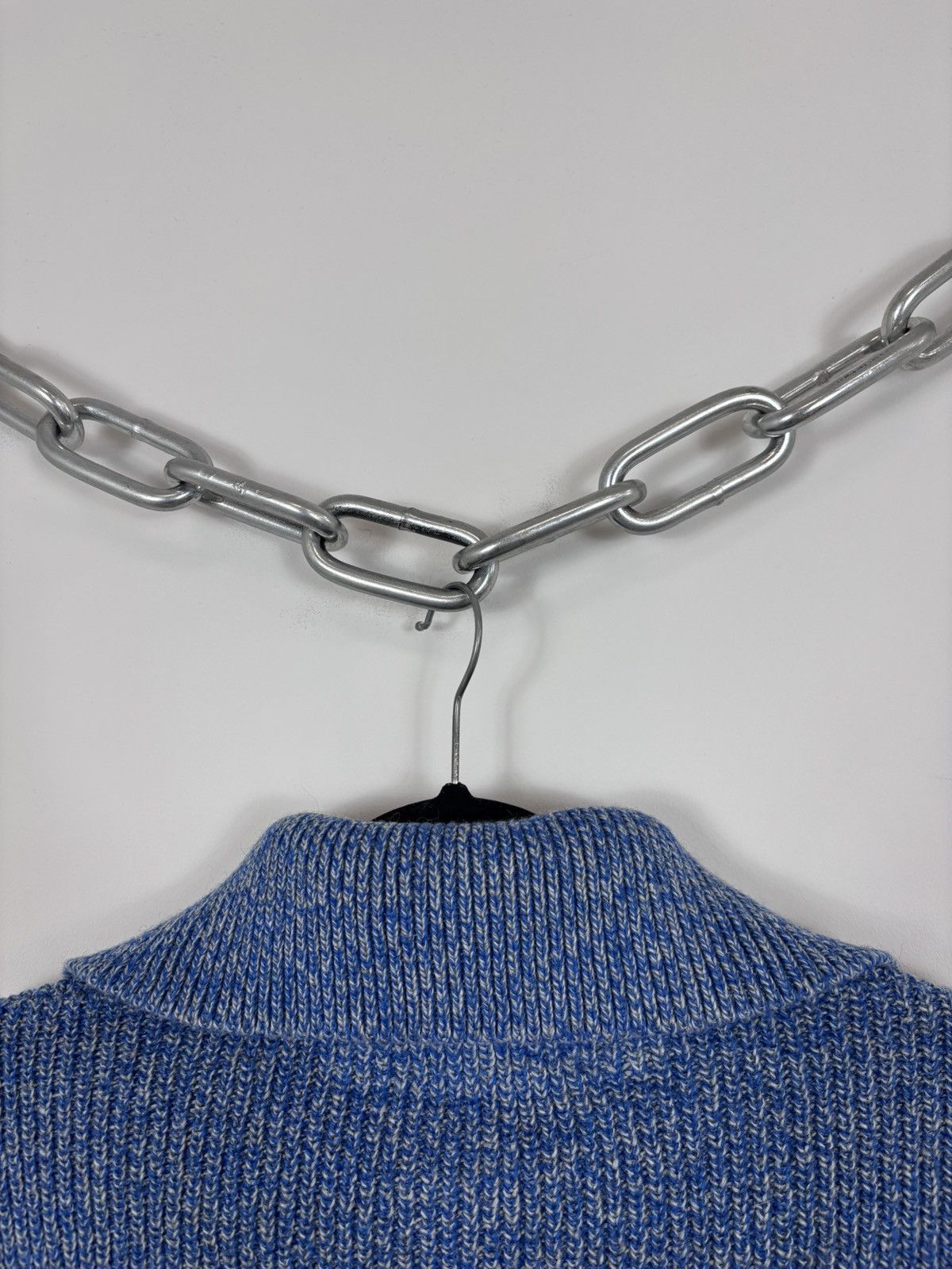Vintage Vintage Tycesa Spanish Men’s Blue Collared Wool Knit Sweater Size US M / EU 48-50 / 2 - 15 Thumbnail