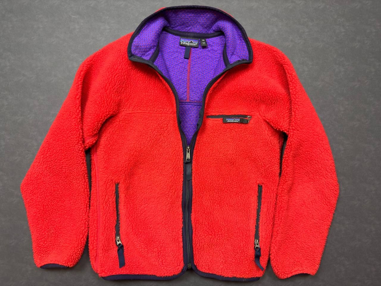 image of Patagonia Vintage Retro-X Deep Pile Fleece Jacket Gorpcore in Red, Men's (Size XS)