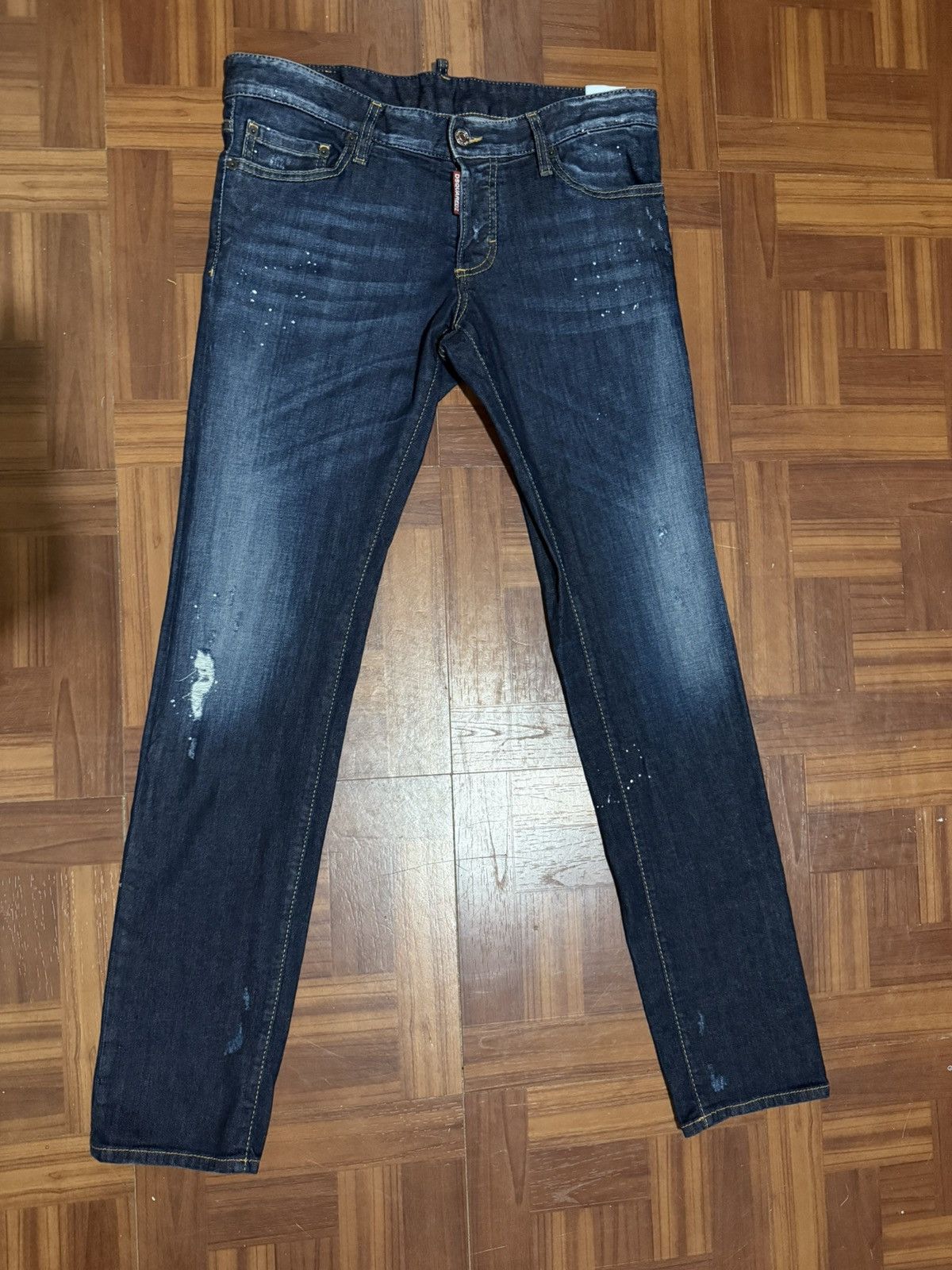 Designer × Dsquared2 DSquared2 Distressed Splattered jeans Size US 32 / EU 48 - 1 Thumbnail