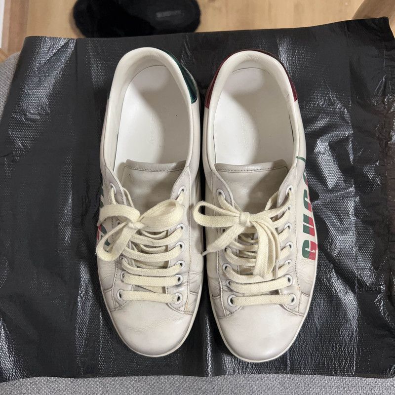 Gucci Gucci ACE Blade Vintage Sneaker in White Size US 8.5 / EU 41-42 - 2 Thumbnail