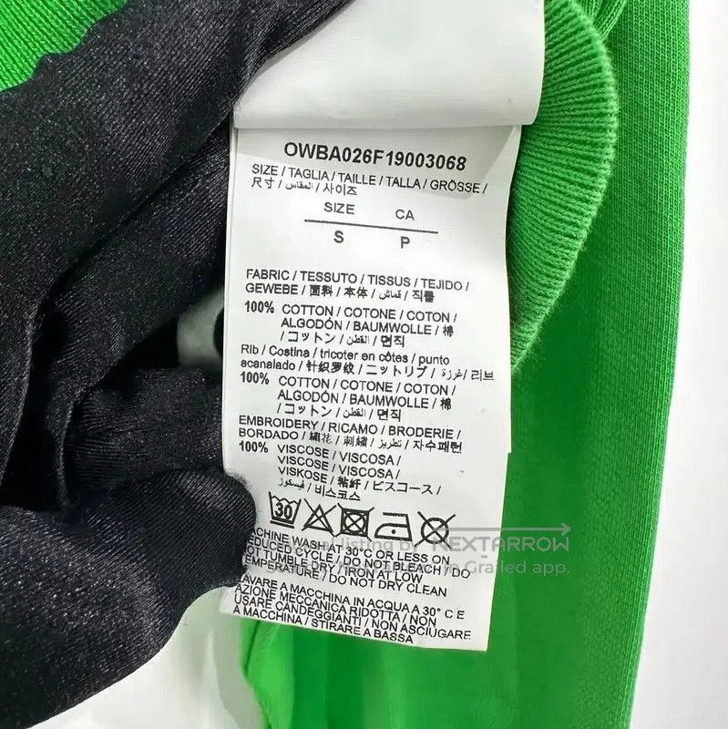 Off-White Off-White Green Cotton Women's Hoodie . Size S / US 4 / IT 40 - 5 Thumbnail
