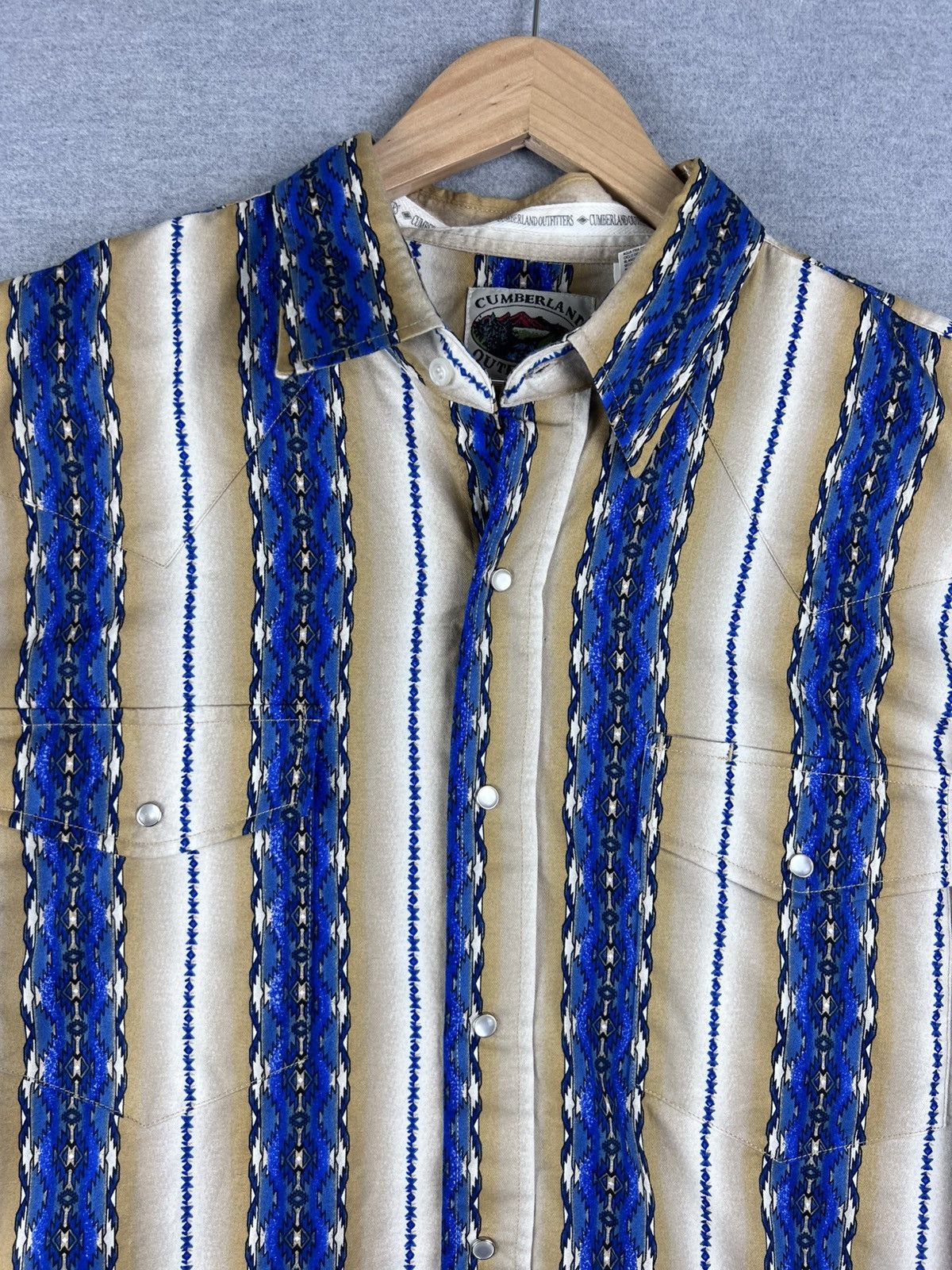 Vintage Cumberland Outfitters Western Shirt Men XL Striped Aztec Size US XL / EU 56 / 4 - 1 Thumbnail