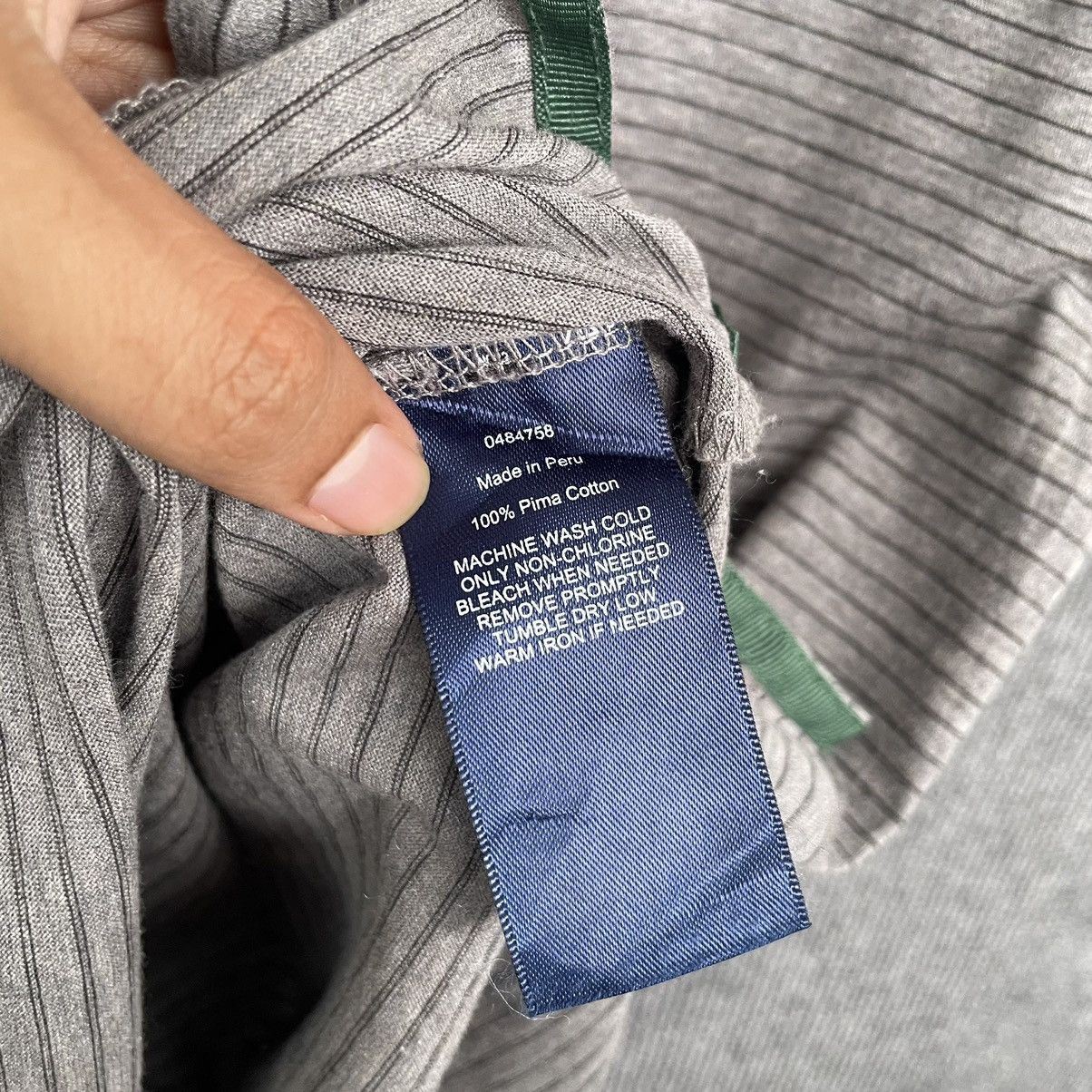 Polo Ralph Lauren × Vintage Vintage Ralph Lauren Polo Golf Grey Stripes Polo Shirt Size US M / EU 48-50 / 2 - 4 Thumbnail