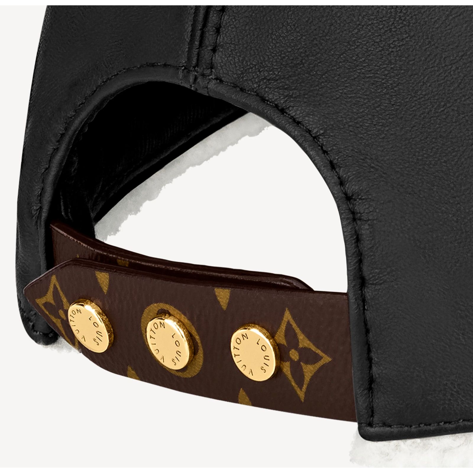 Louis Vuitton Louis Vuitton Leather Shearling Fur Visor Baseball Cap Hat M Size ONE SIZE - 6 Thumbnail