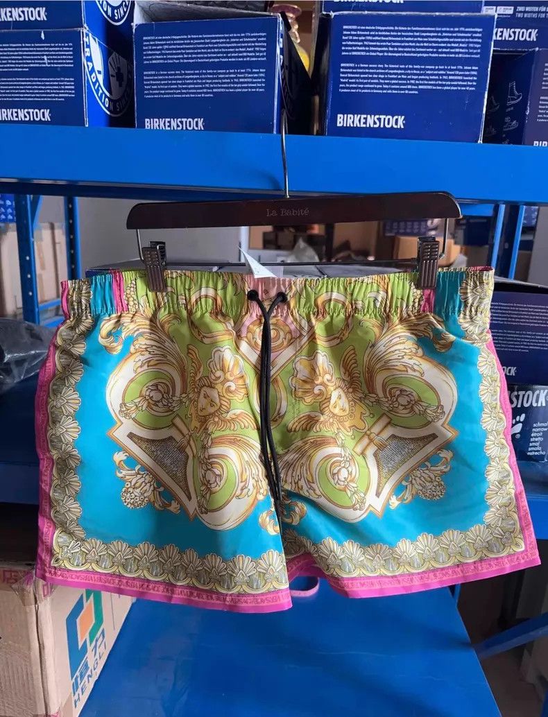 Versace Versace Baroque stretch-print drawstring elasticated boxer Size US 32 / EU 48 - 1 Thumbnail