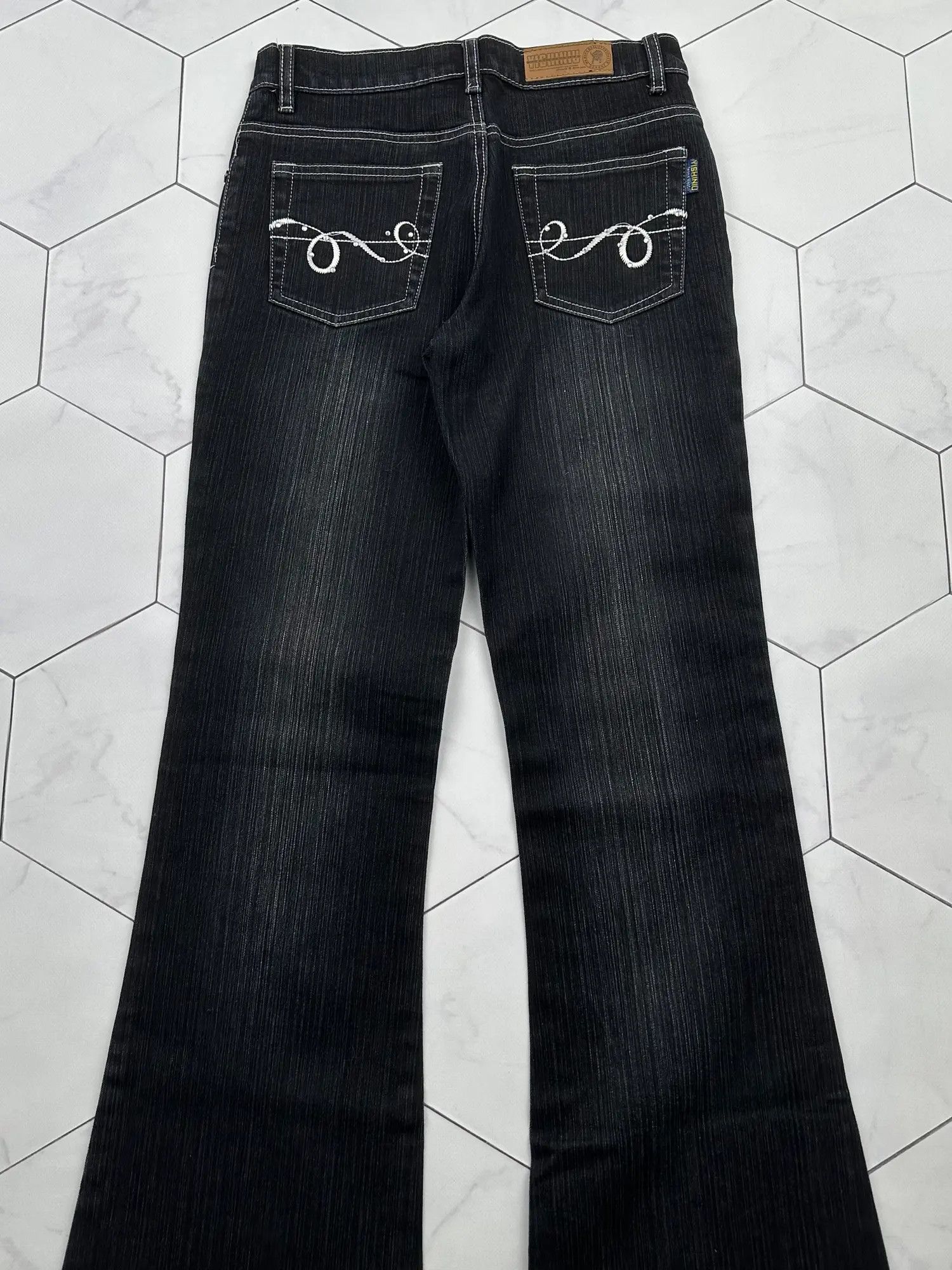 Japanese Brand Vintage Faded Flare Jeans (B486)E2 Size 27" / US 4 / IT 40 - 5 Thumbnail