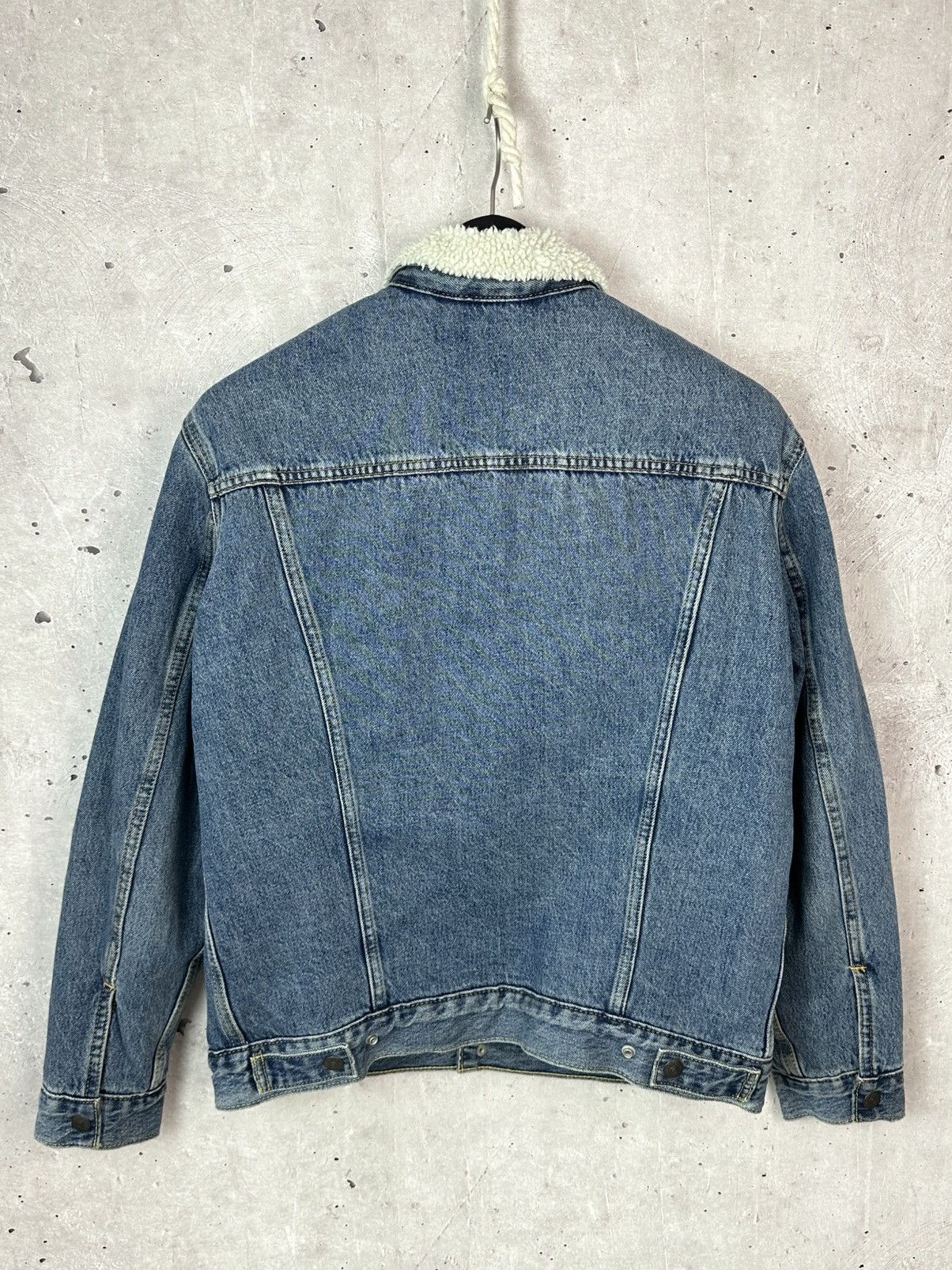 Levi's Levi’s Premium Sherpa Lined Denim Blue Trucker Snap Jacket Size US M / EU 48-50 / 2 - 7 Thumbnail