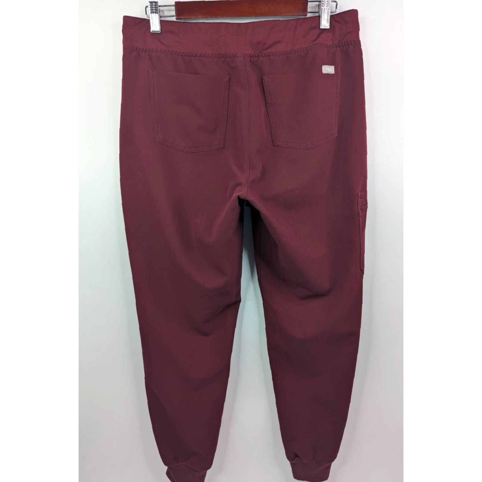 Vintage FIGS Zamora Jogger Scrub Pants Medium Burgundy Drawstring Stretch Nursing Womens Size US 31 - 3 Thumbnail