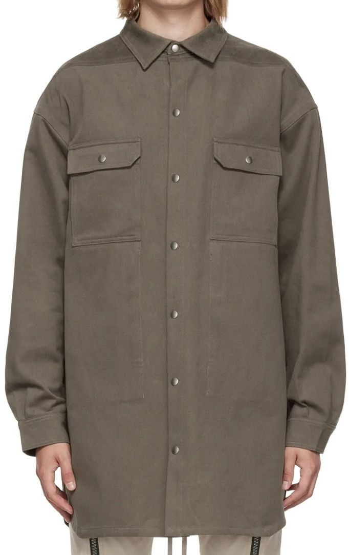 Rick Owens Rick Owens FW22 Strobe Heavy Cotton Flannel Oversized Shirt Size US M / EU 48-50 / 2 - 9 Thumbnail