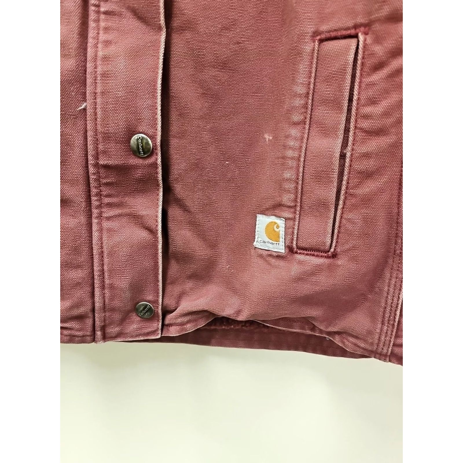 Carhartt VINTAGE Carhartt Canvas Workwear Hooded Sherpa Purple Coat Women's Small 100657 609 Size S / US 4 / IT 40 - 2 Thumbnail