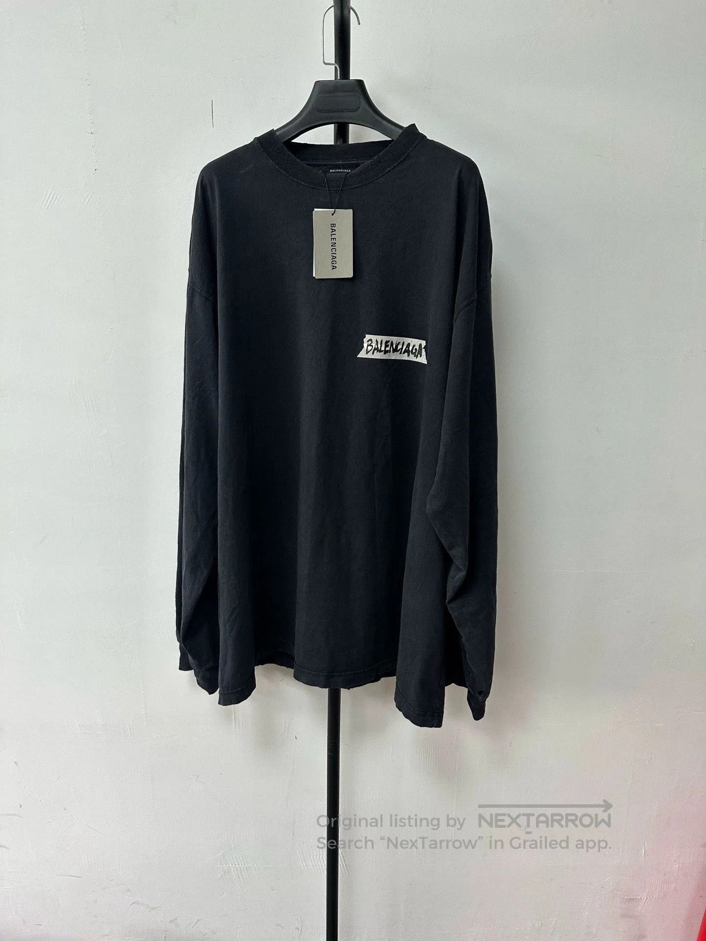 Balenciaga Top League Long Sleeve T-Shirt Oversized | Grailed