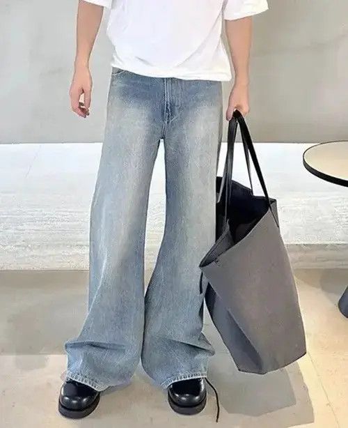 Japanese Brand × Jean Hip hop pattern washed jeans trousers straight baggy style Size US 34 / EU 50 - 3 Thumbnail