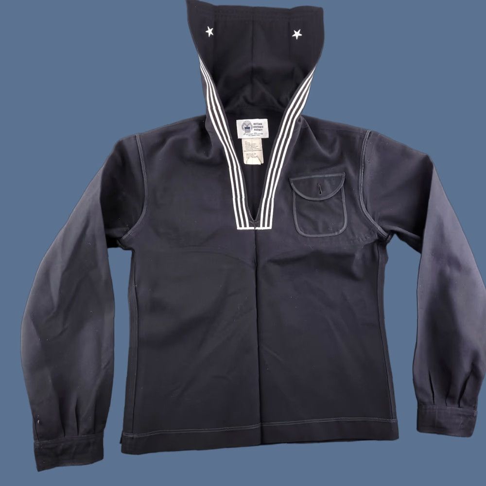 Vintage Defense Logistics Hoodie Men Jumper Blue Coat 44L Dress - L - Regular Size Navy Mens Size US L / EU 52-54 / 3 - 1 Thumbnail