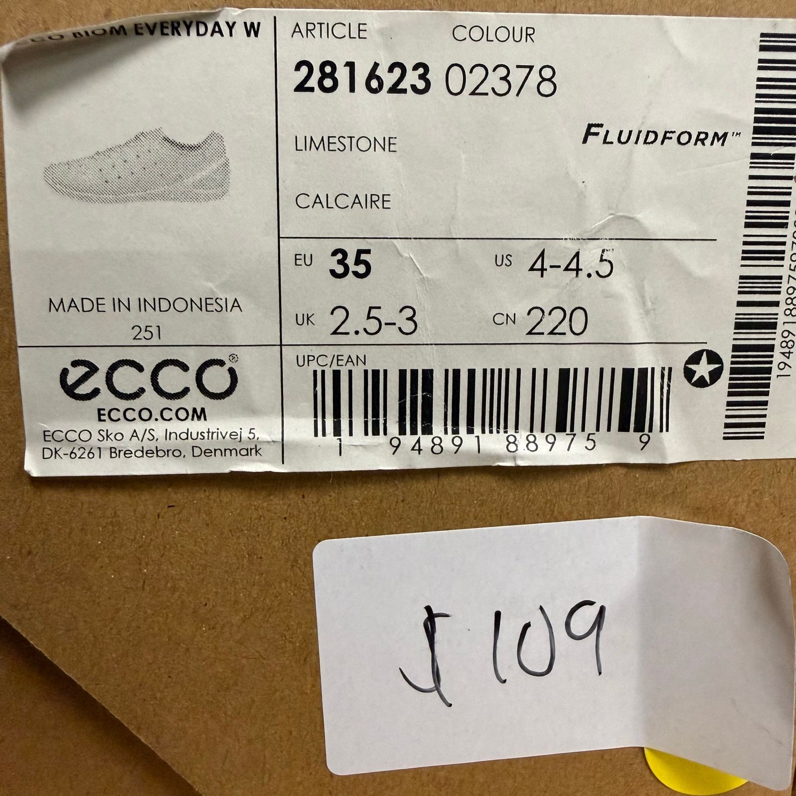 Ecco ECCO WOMEN'S 35 BIOM EVERYDAY LIMESTONE PINK LT WEIGHT SNEAK Size US 4 / IT 34 - 7 Thumbnail