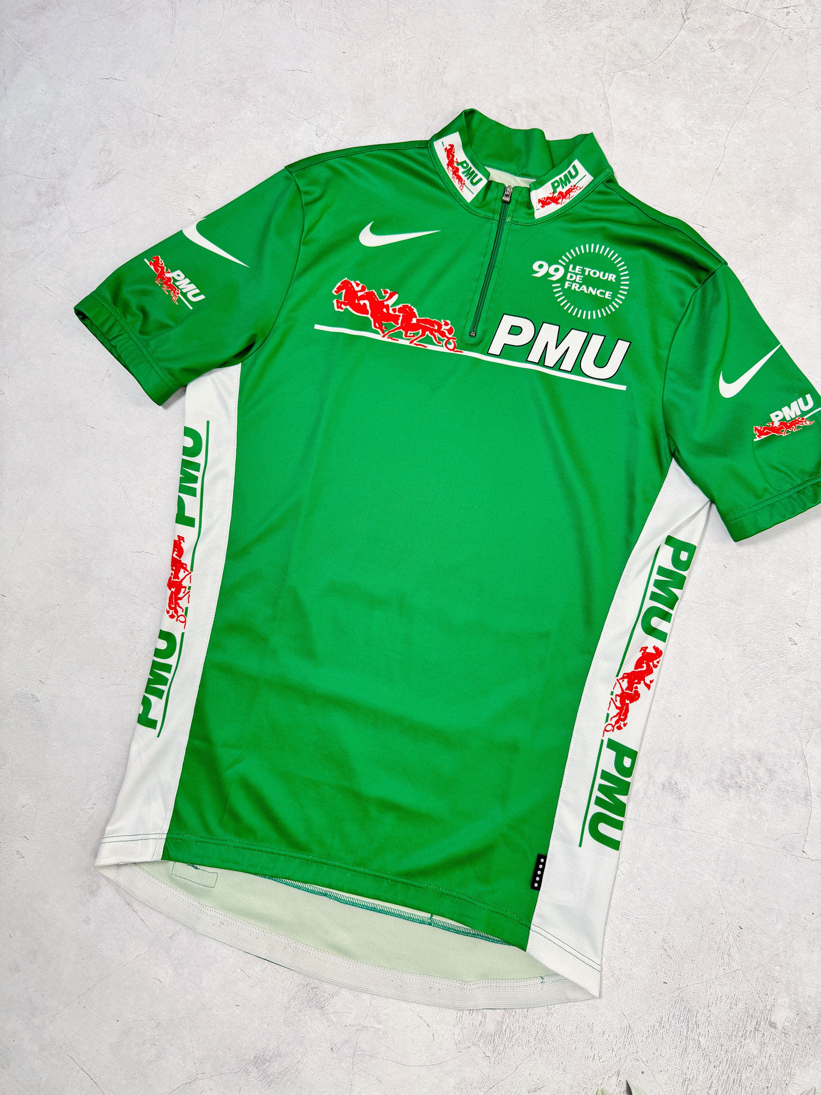 Nike × Vintage Vintage Nike Cycling Jersey Tour de France 1999 PMU Size US L / EU 52-54 / 3 - 2 Thumbnail