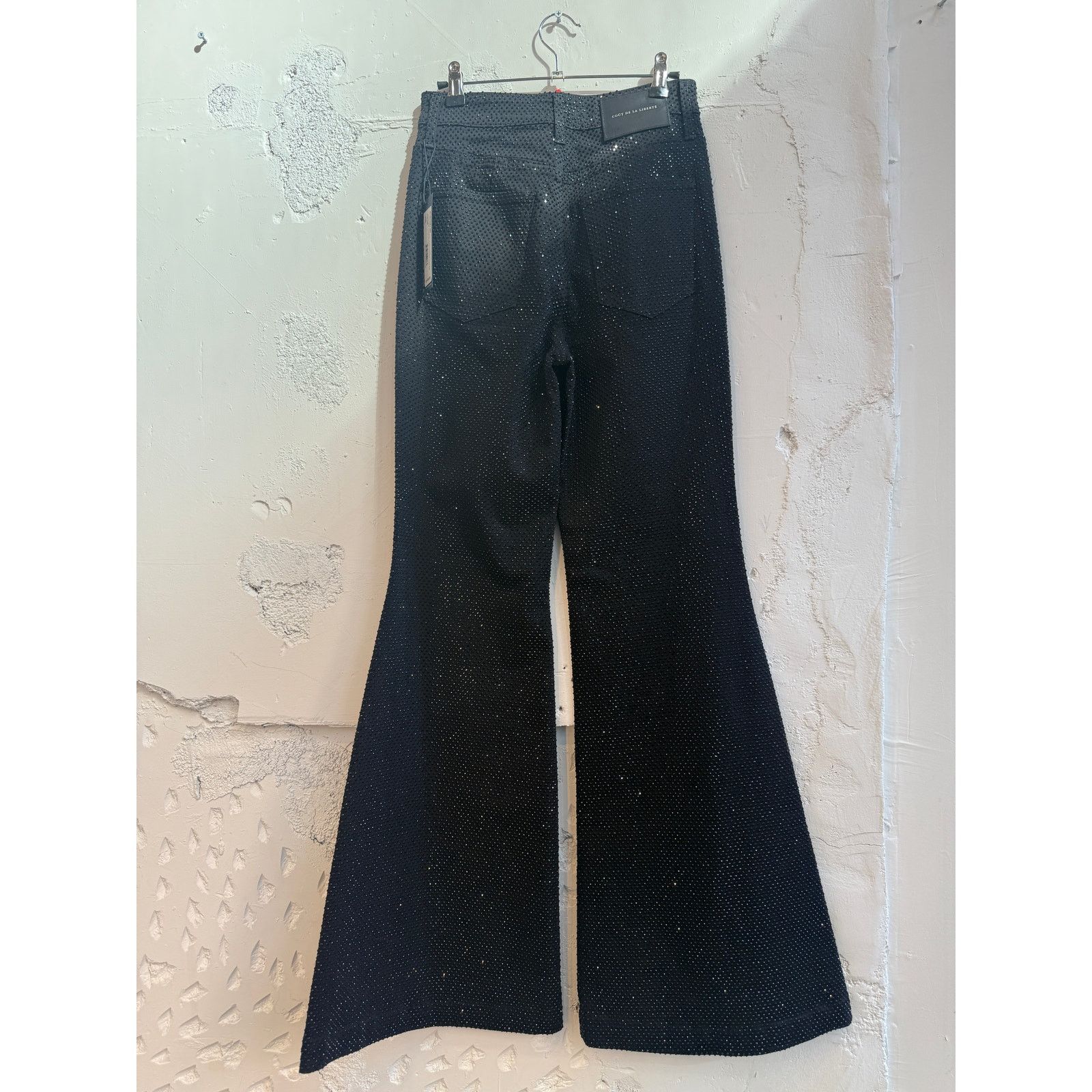 Cout de la Liberte $3k Cout De La Liberte Crystal Denim Super Bell Pants Size 26" / US 2 / IT 38 - 2 Thumbnail