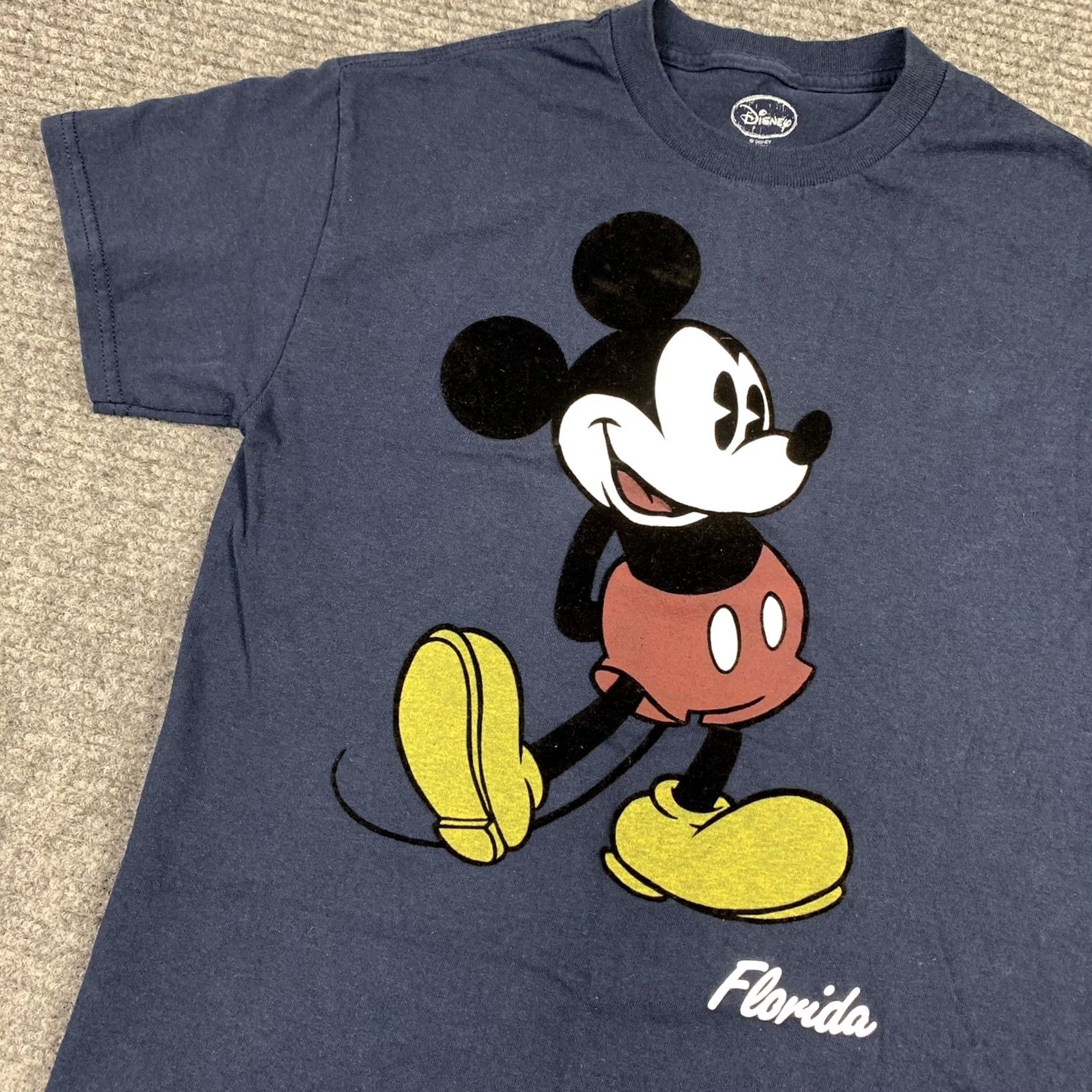 Disney Disney T-Shirt Mickey Mouse Graphic Florida Disney World Velvet Fabric Small Navy Blue Florida Disney World Velvet Graphic Tee Mens Shirt Size US S / EU 44-46 / 1 - 7 Thumbnail