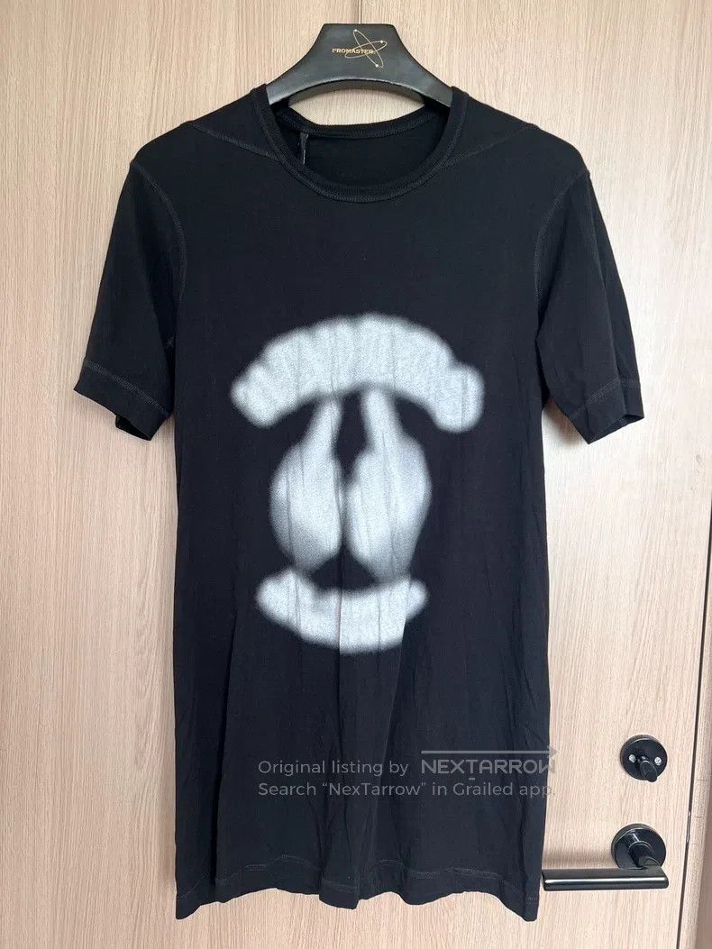 Boris Bidjan Saberi Boris Bidjan Saberi Cotton Middle Finger Printed Short Sle Size US S / EU 44-46 / 1 - 1 Thumbnail