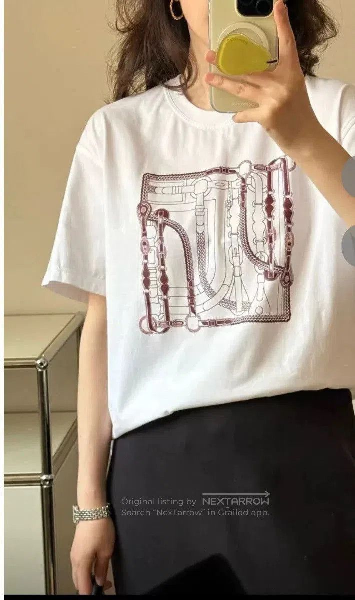 Hermes Hermes Women's Canoe Short Sleeve T-shirt. Size US M / EU 48-50 / 2 - 6 Thumbnail