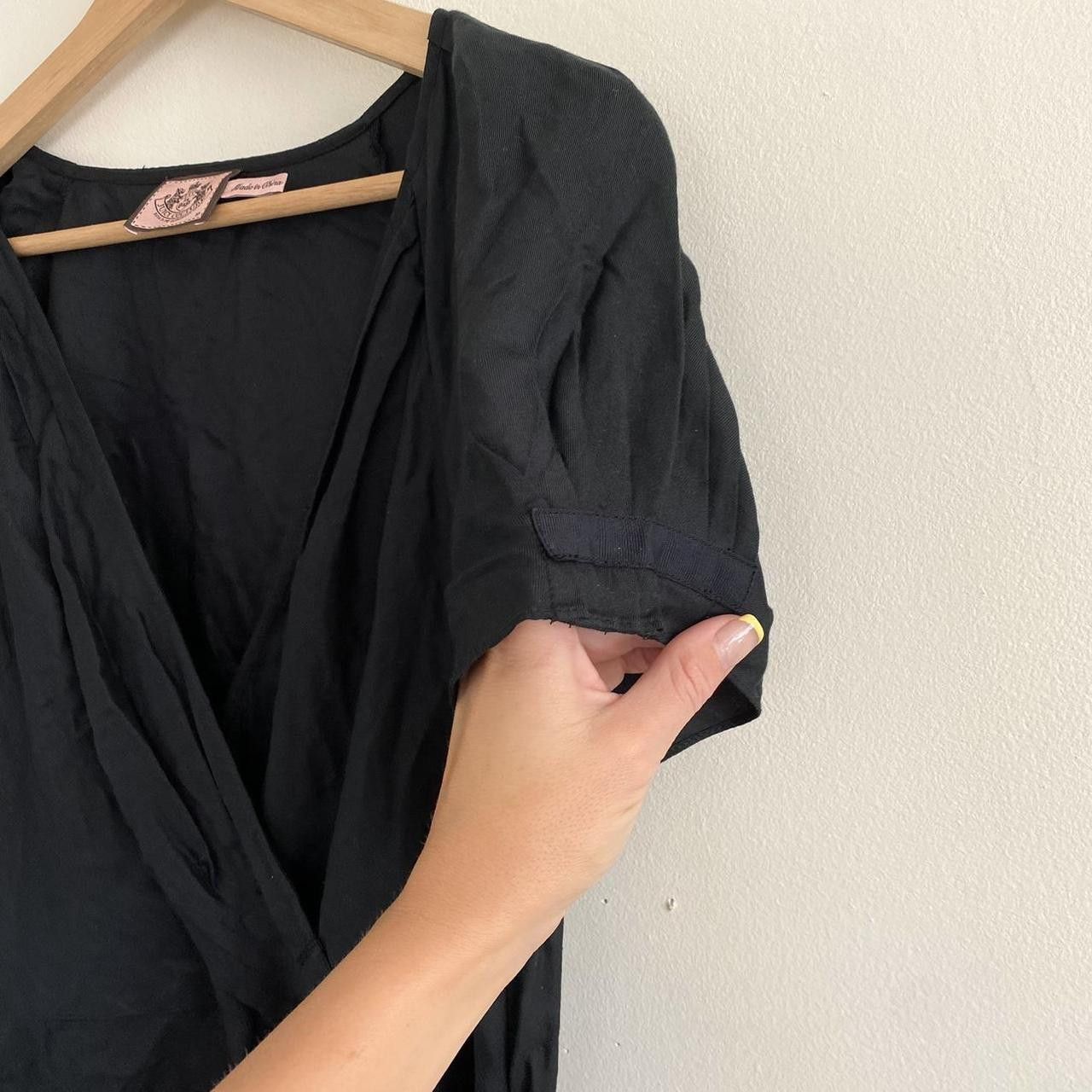 Juicy Couture JUICY COUTURE BLACK BABY DOLL MINI DRESS WOMENS SIZE 10 Size L / US 10 / IT 46 - 7 Thumbnail