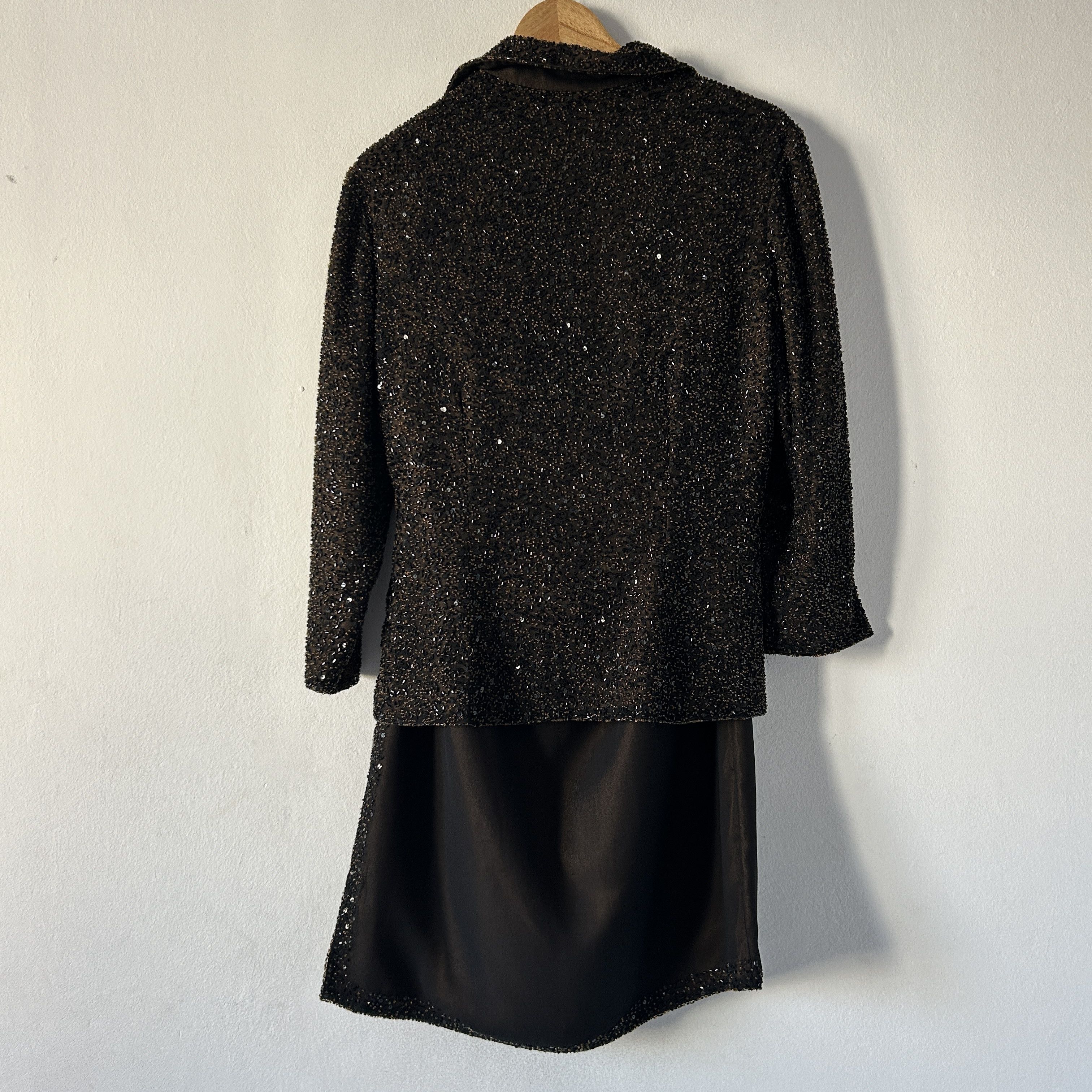 Vintage Y2K Beaded Wrap Jacket & Skirt Set Size M / US 6-8 / IT 42-44 - 8 Thumbnail