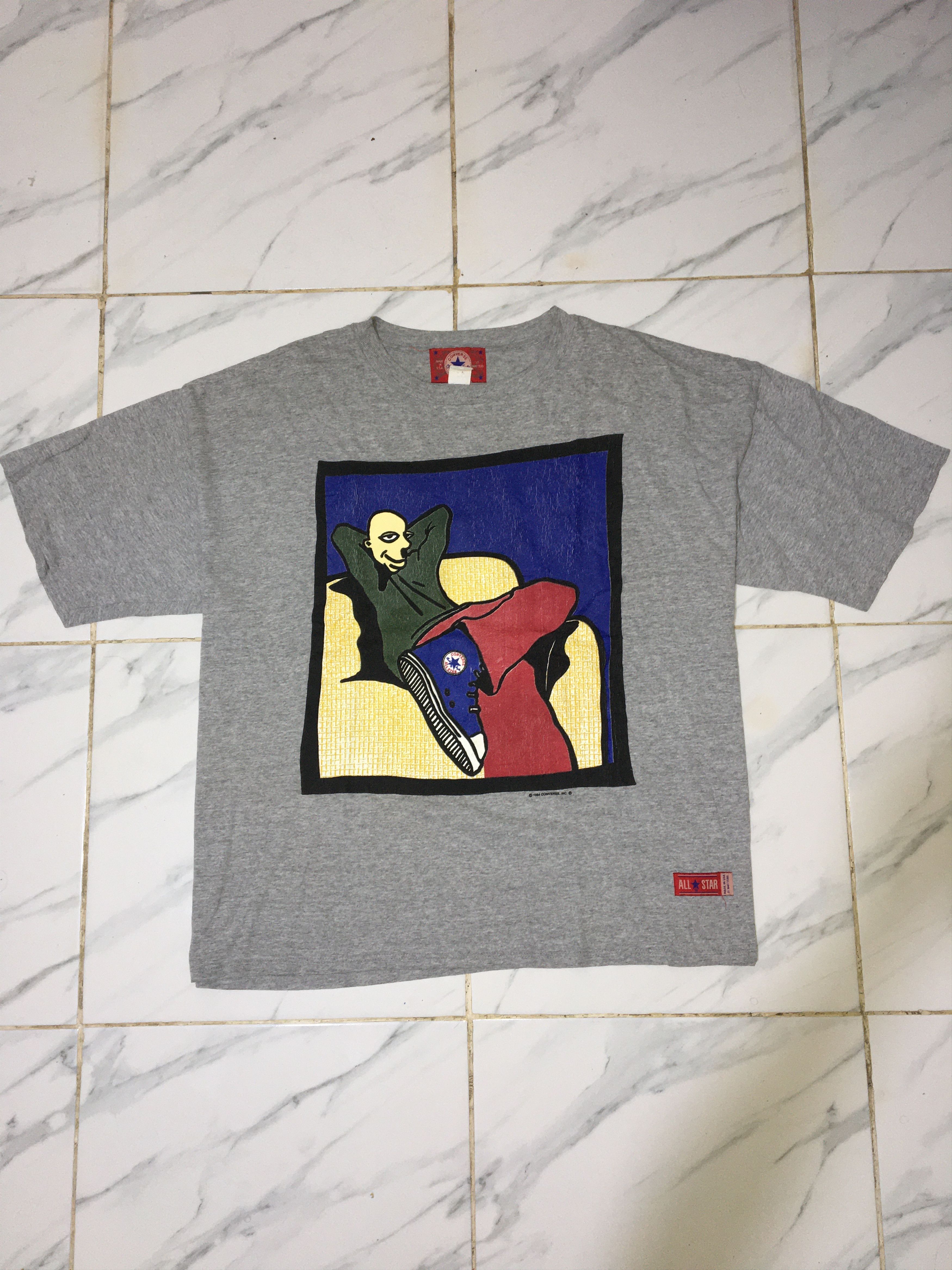Converse × Vintage Vintage 90s Converse Tshirts Size US XL / EU 56 / 4 - 1 Thumbnail
