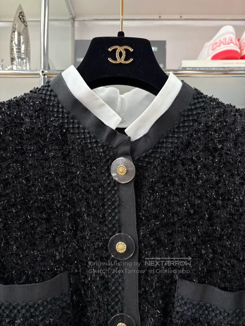 Chanel Chanel 17-year-old metropolitan series black glitter tweed Size US S / EU 44-46 / 1 - 2 Thumbnail