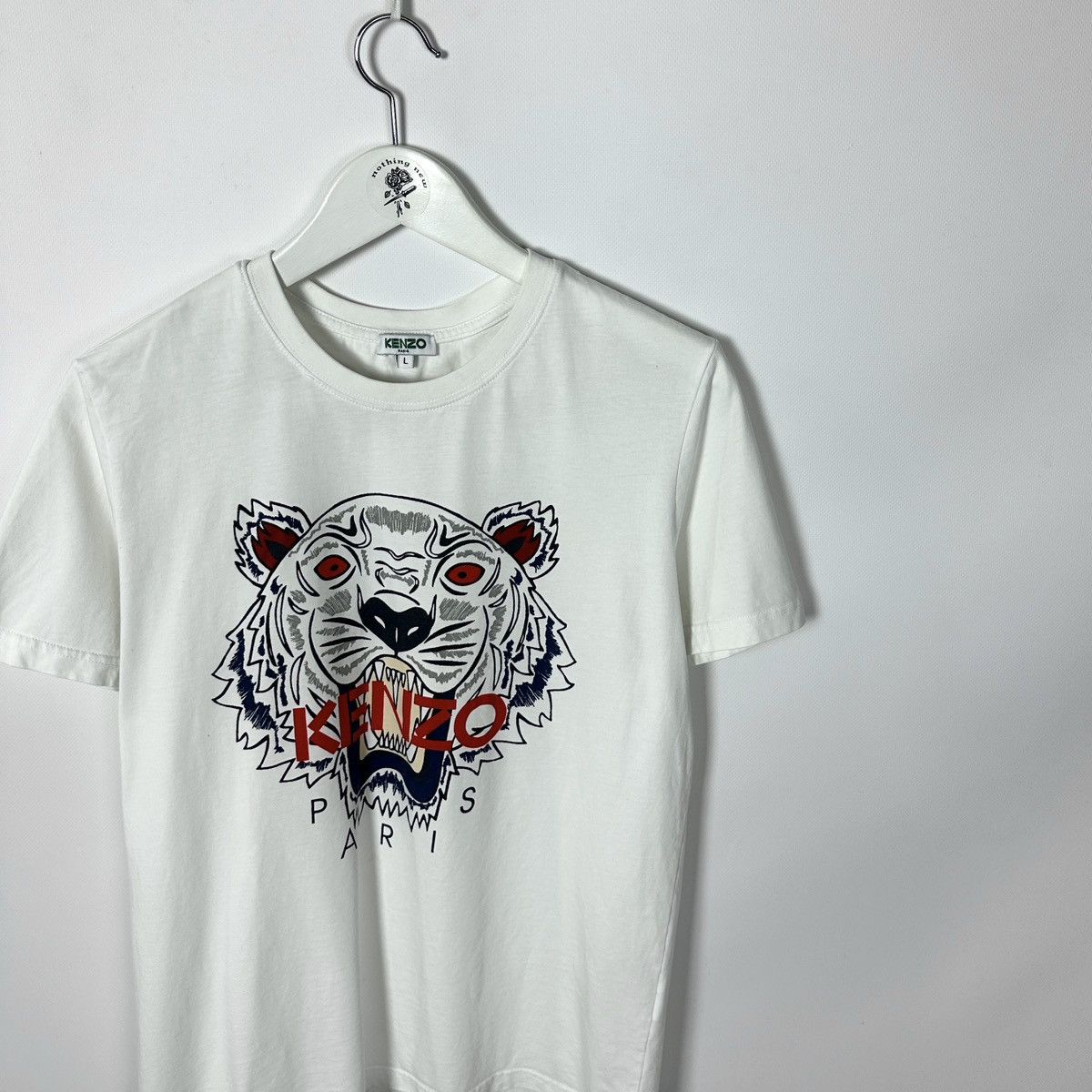 Kenzo Kenzo Tiger Paris big logo tee made in Portugal hype luxury Size L / US 10 / IT 46 - 2 Thumbnail