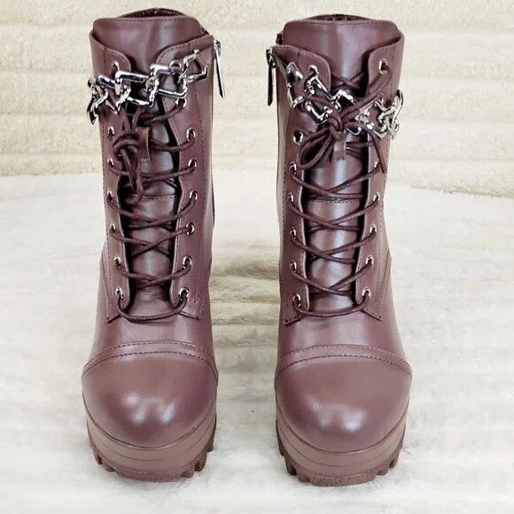 Other Flex Chunky Block Heel Light Weight Ankle Boots Square Chain Size US 8 / IT 38 - 3 Thumbnail
