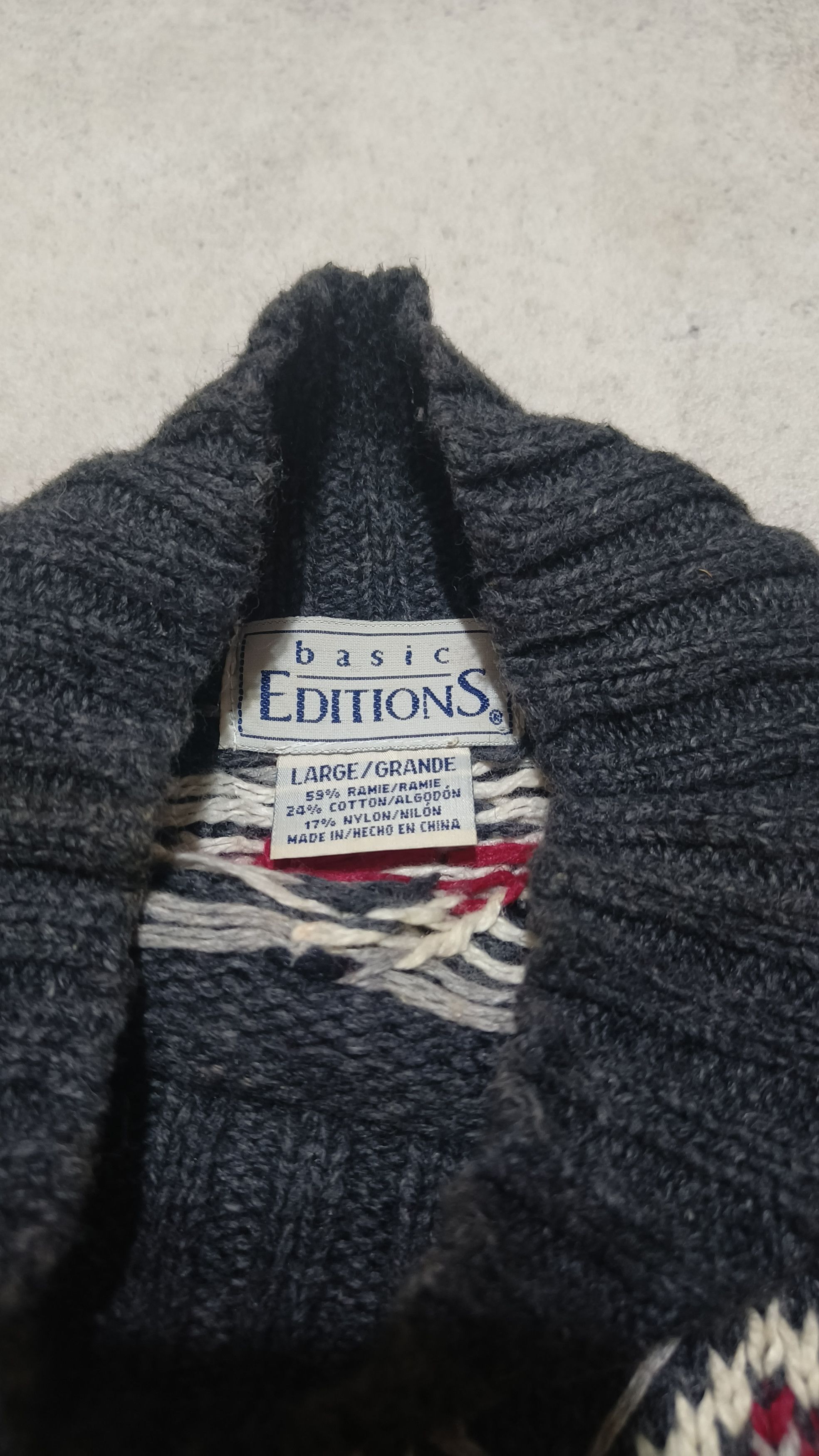 Basic Editions Vintage 80s BASIC EDITIONS Women's Ethnic Knit Sweater Size L / US 10 / IT 46 - 8 Thumbnail