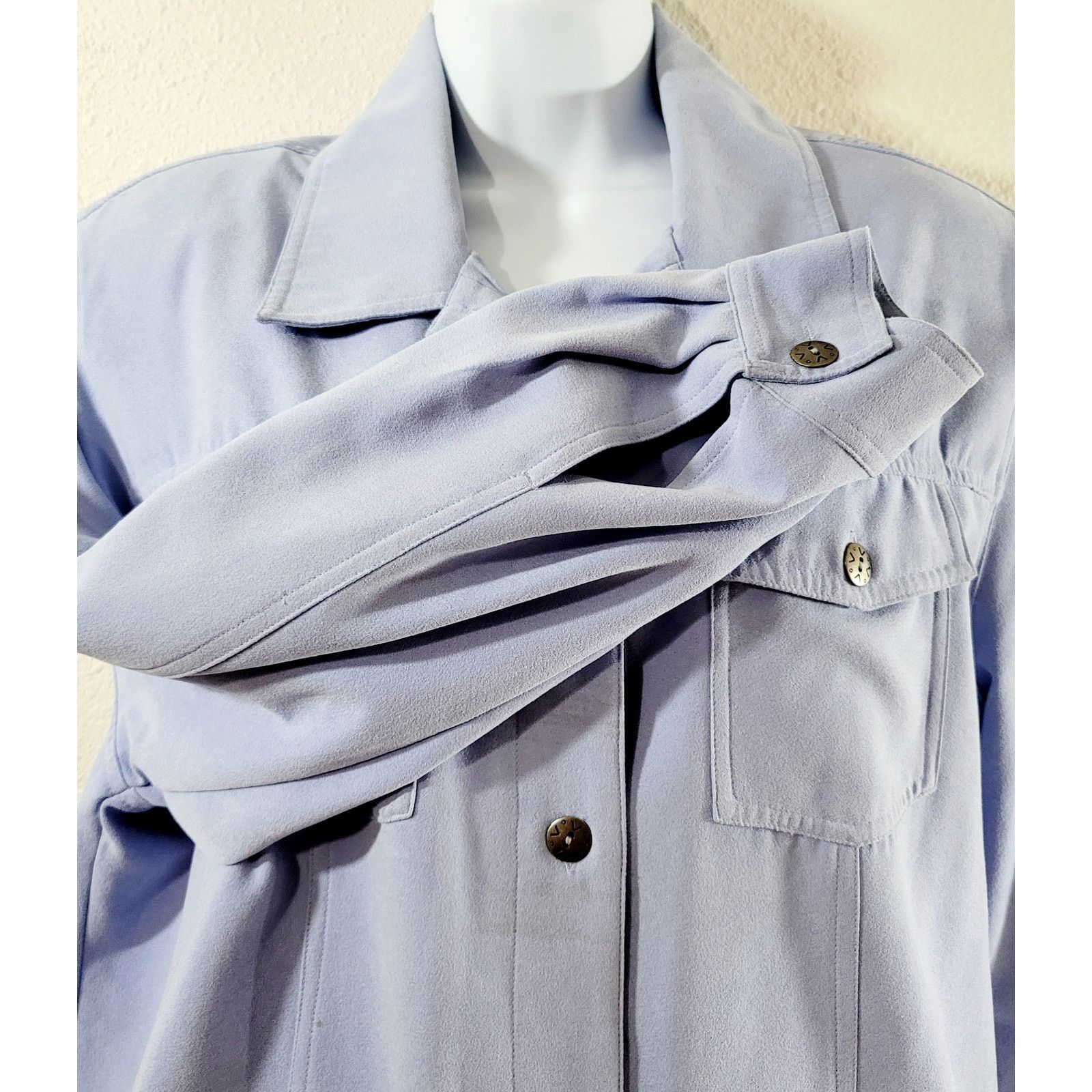 Other Draper's & Damon's Periwinkle Blue Purple Button Jacket L Size L / US 10 / IT 46 - 2 Thumbnail
