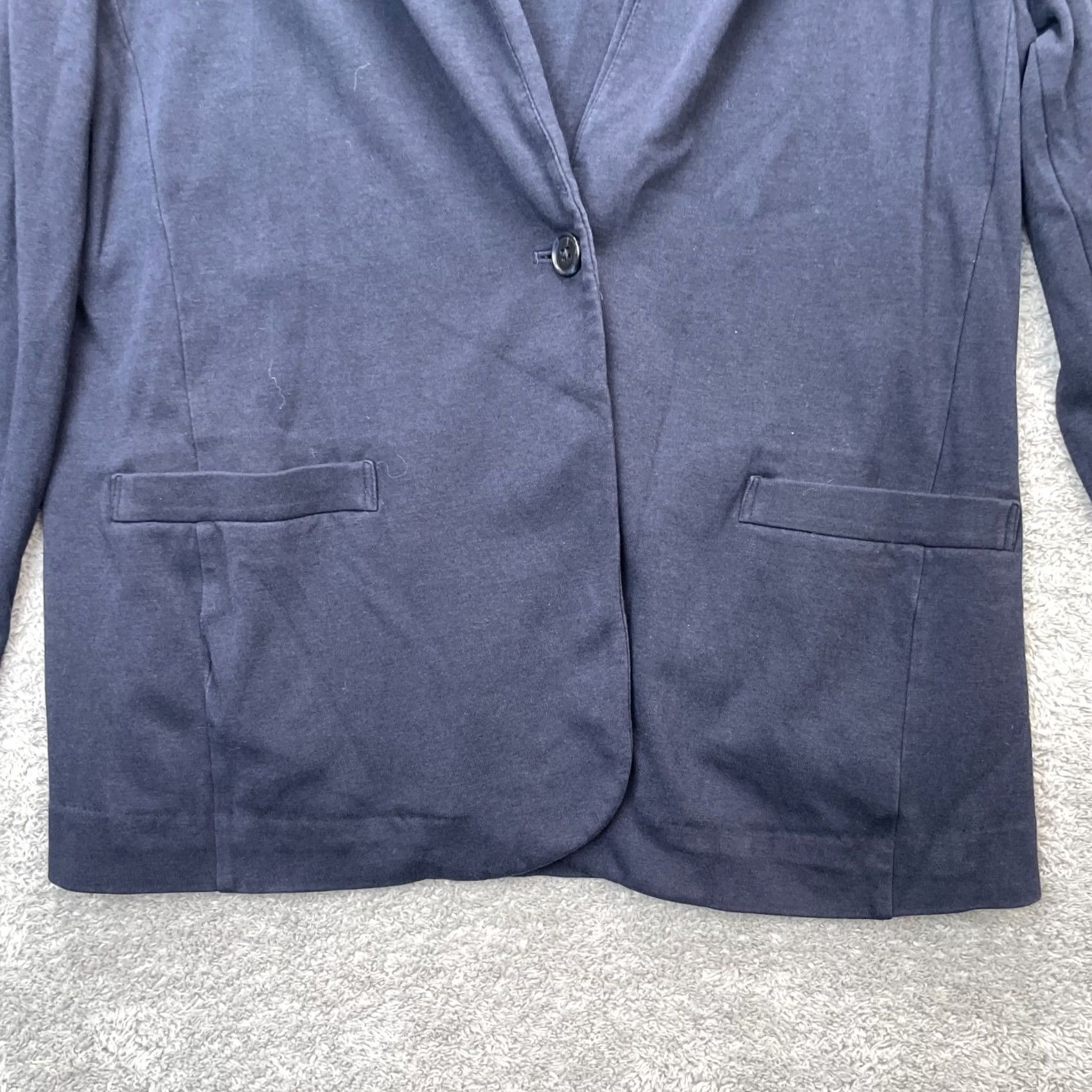 Uniqlo Uniqlo Jacket Womens Large Blue Coat Cotton Stretch Shawl Collar Relaxed Classic Size L / US 10 / IT 46 - 5 Thumbnail