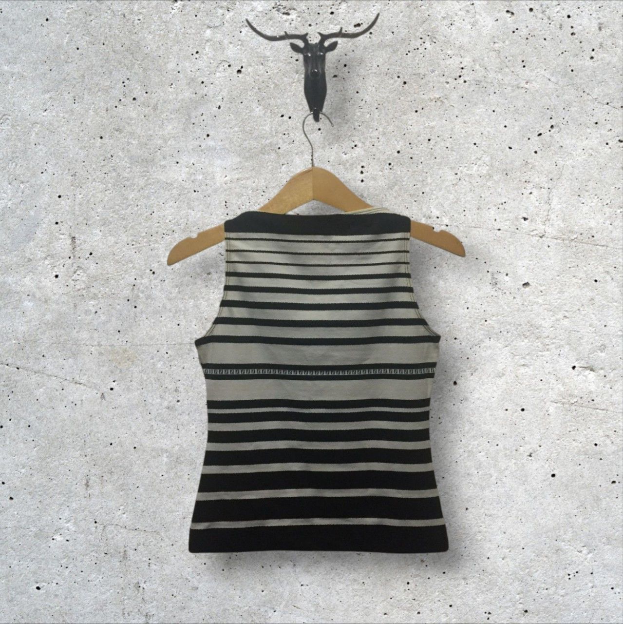 Fendi × Vintage Vintage 90s Fendi FF Logo Stripes Tank Tops Size M / US 6-8 / IT 42-44 - 5 Thumbnail