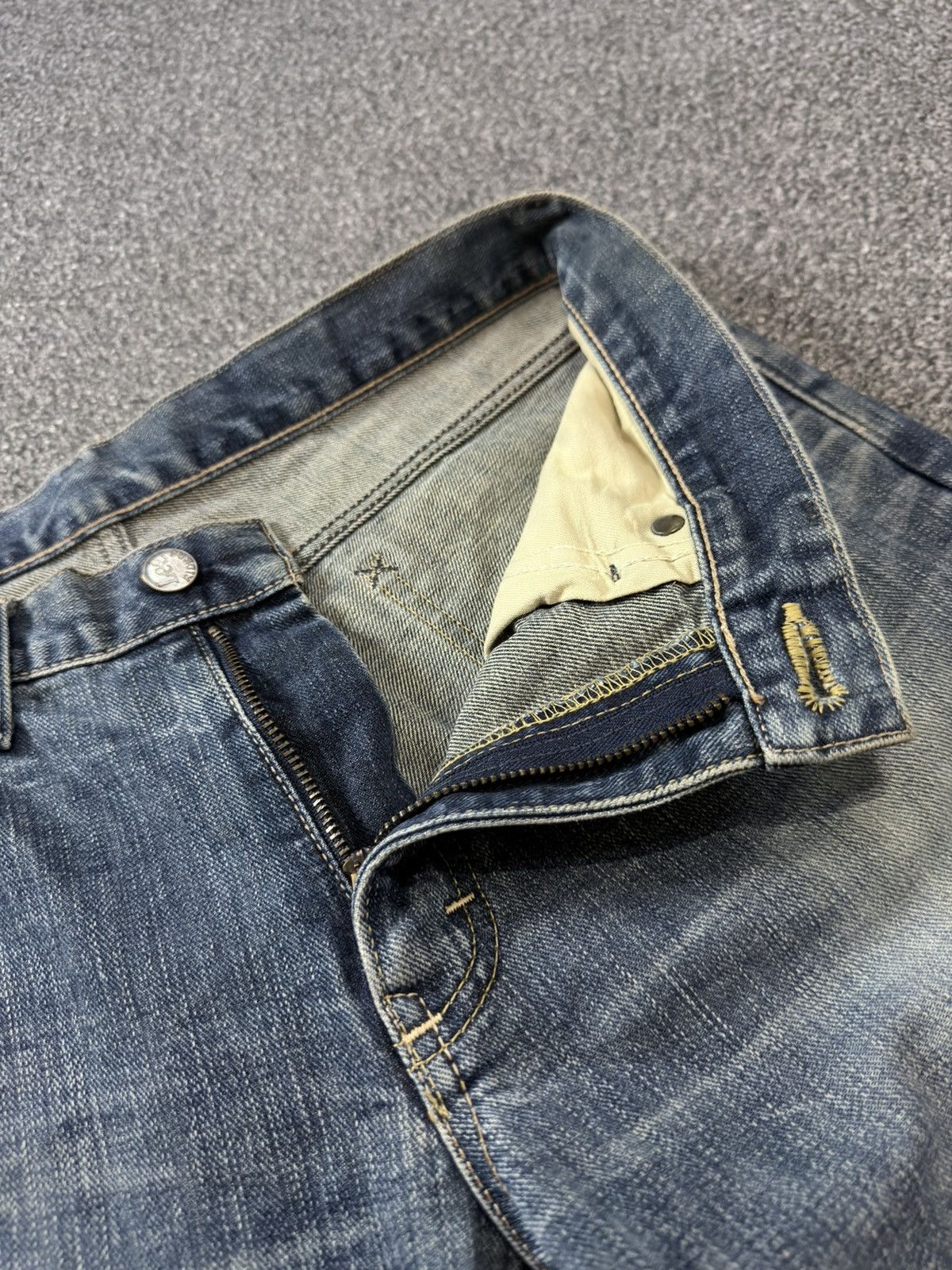Lee × Number (N)ine Vintage 90s Flared Japanese Lee Fade Aging Washed Distressed Size US 31 - 13 Thumbnail