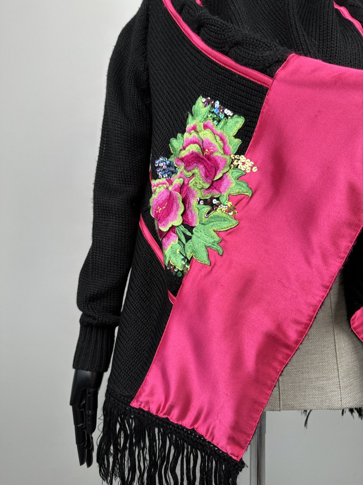 Max Mara MAX MARA Flower Open Cardigan Sweater Cape Wool Cashmere Size M / US 6-8 / IT 42-44 - 9 Thumbnail