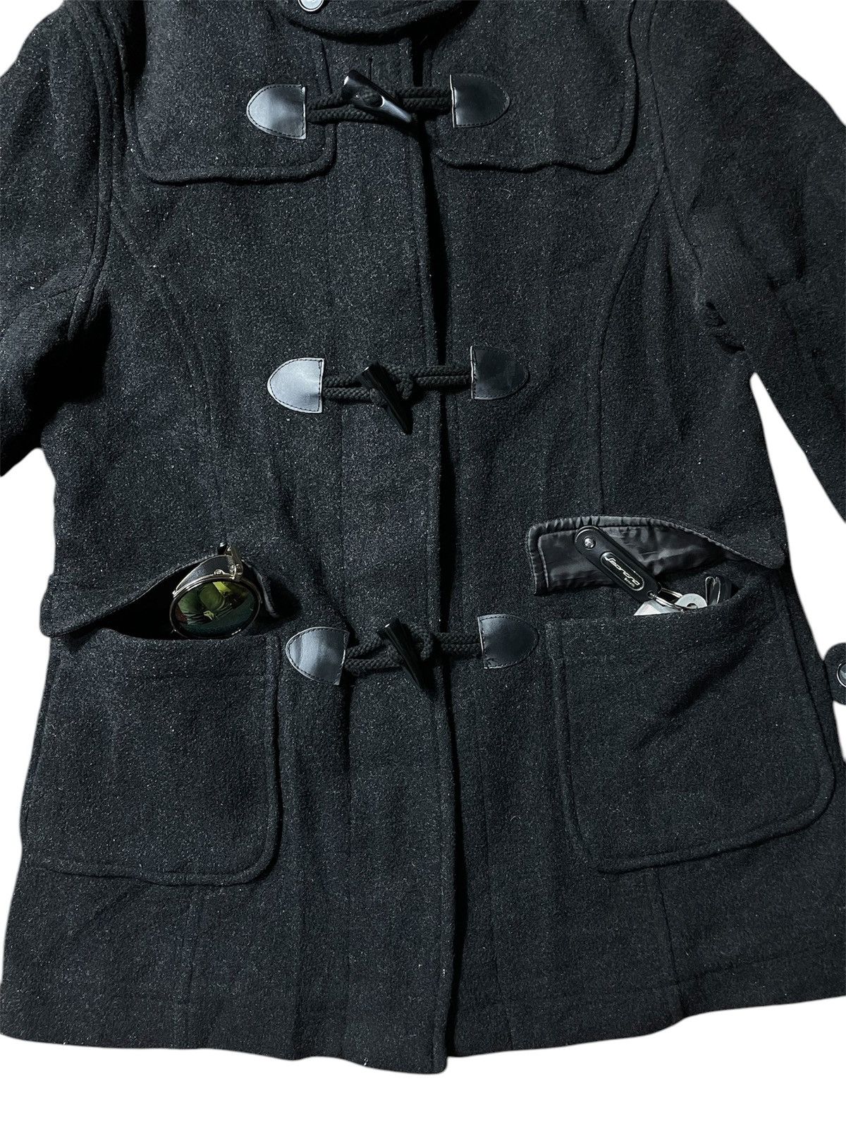 Japanese Brand PARLAL COAT - Wool Black Duffle Jacket Size US S / EU 44-46 / 1 - 7 Thumbnail