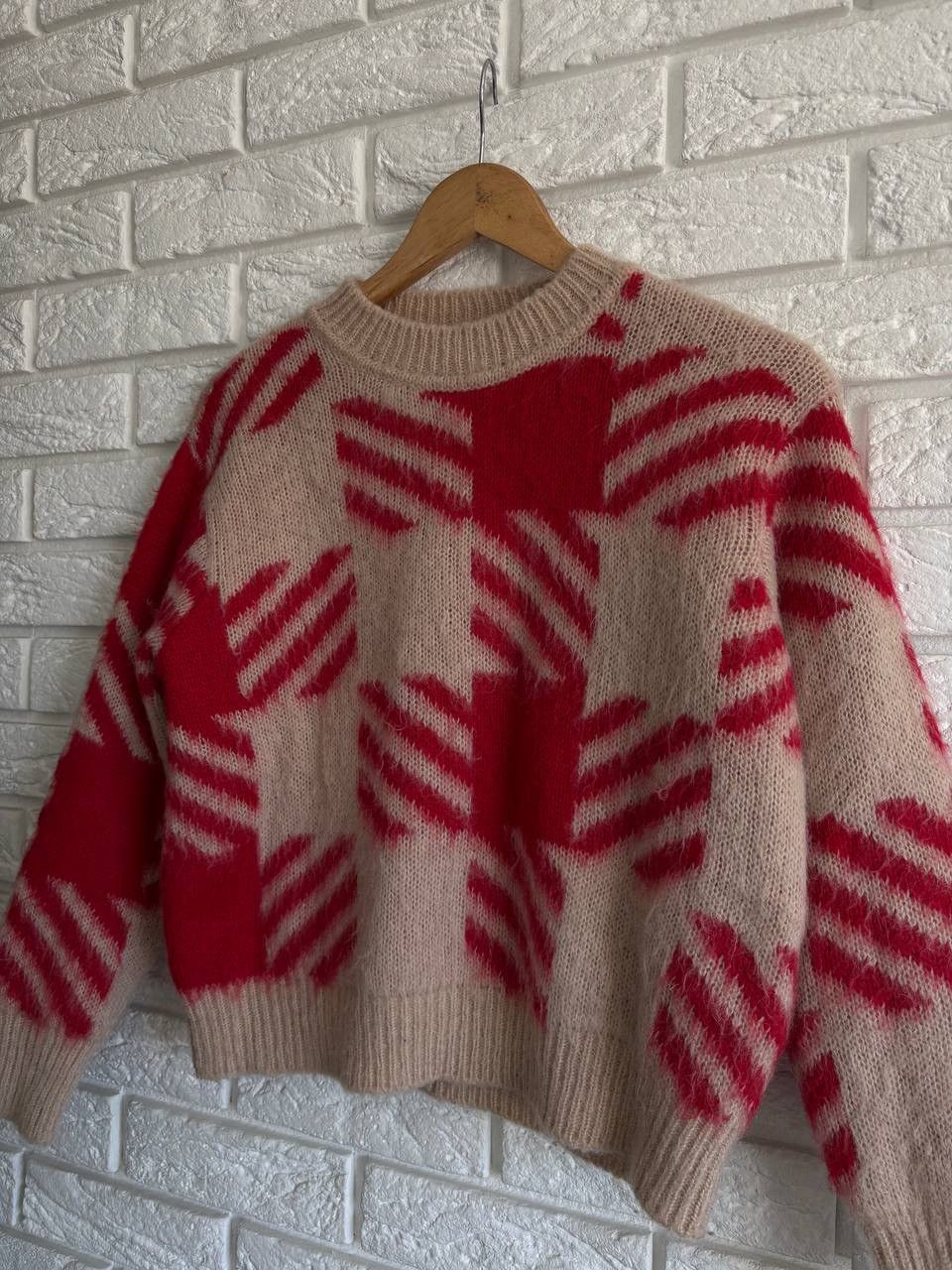 Sandro Sandro Ginn Checked Jacquard Sweater in Red RRP~380$ Size S / US 4 / IT 40 - 5 Thumbnail