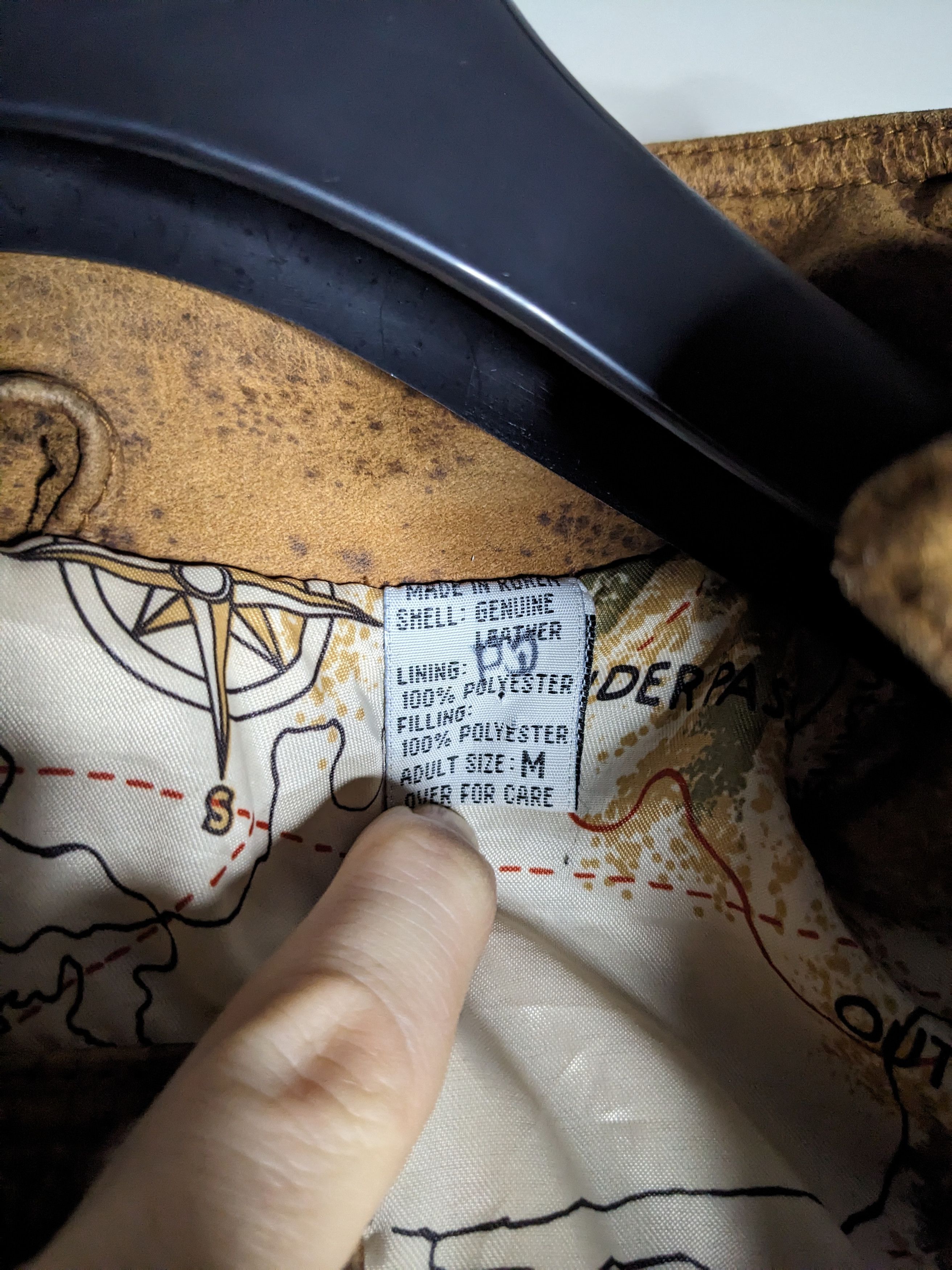 Marlboro VINTAGE Marlboro Leather Bomber Jacket Medium Brown Map 90s Size US M / EU 48-50 / 2 - 8 Thumbnail