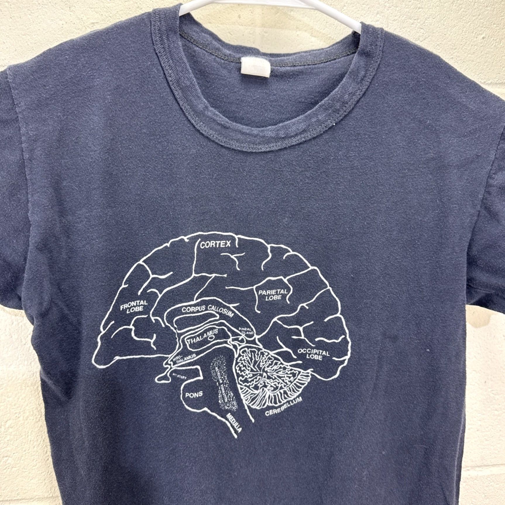 Vintage VINTAGE Anatomical Brain Anatomy Shirt Mens M/L White Medical Graphic 90s USA Size US M / EU 48-50 / 2 - 7 Thumbnail