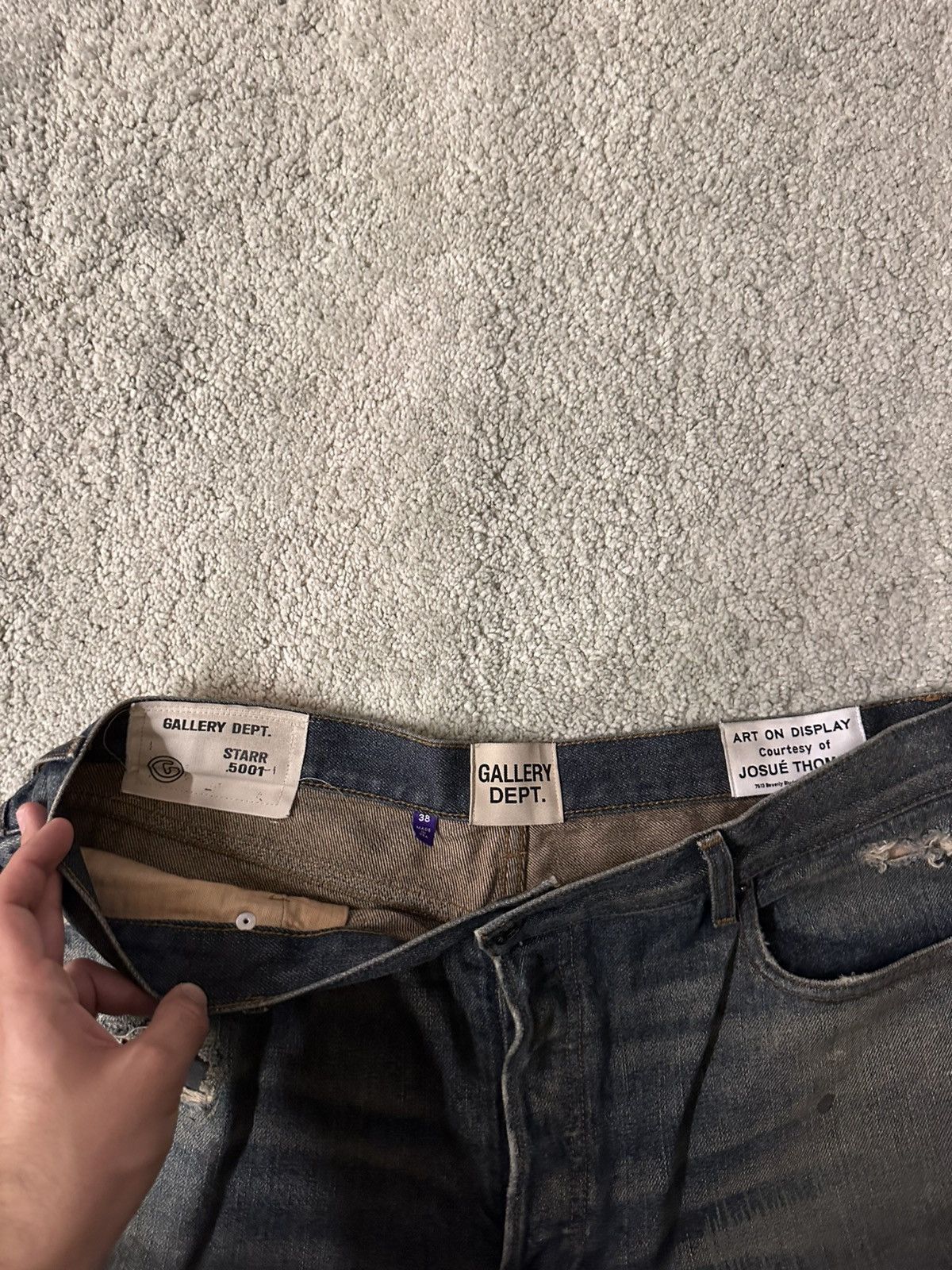 Gallery Dept. Gallery Department Distressed Denim Size US 38 / EU 54 - 3 Thumbnail