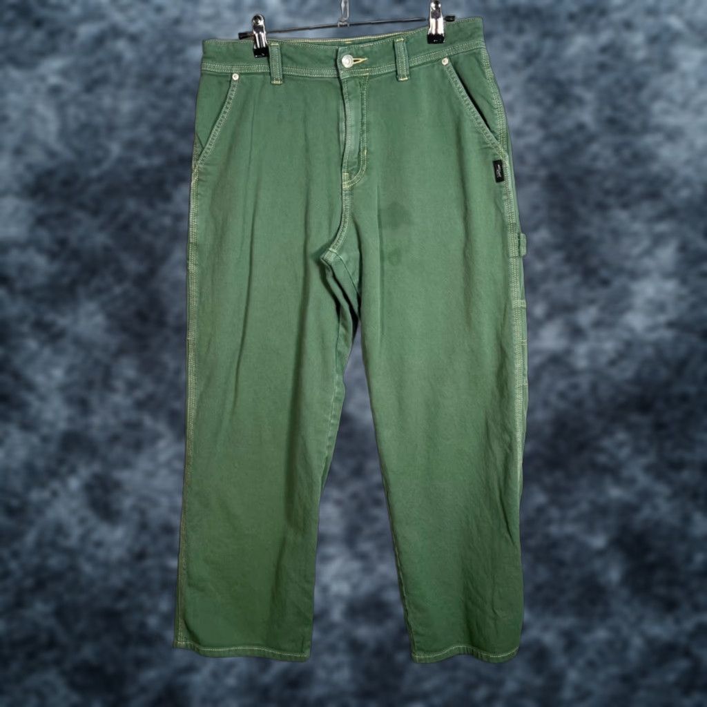 Silver Jeans Co. Silver Jeans Co. Womens Jeans 26 x 29 Green Carpenter Relaxed Fit 5-Pocket Denim Cotton Blend Vintage No Size 30" / US 8 / IT 44 - 1 Thumbnail