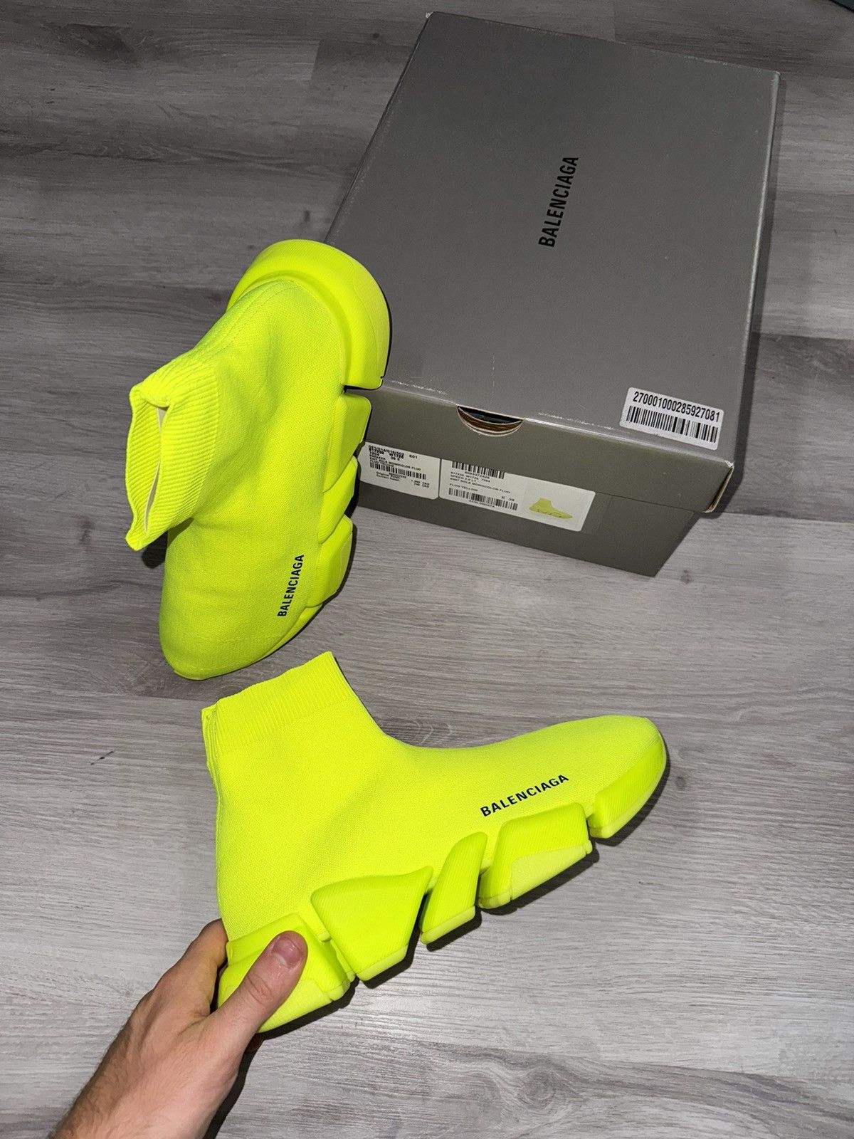 Balenciaga Neon Balenciaga Speed Trainer Size US 6.5 / EU 39-40 - 2 Thumbnail