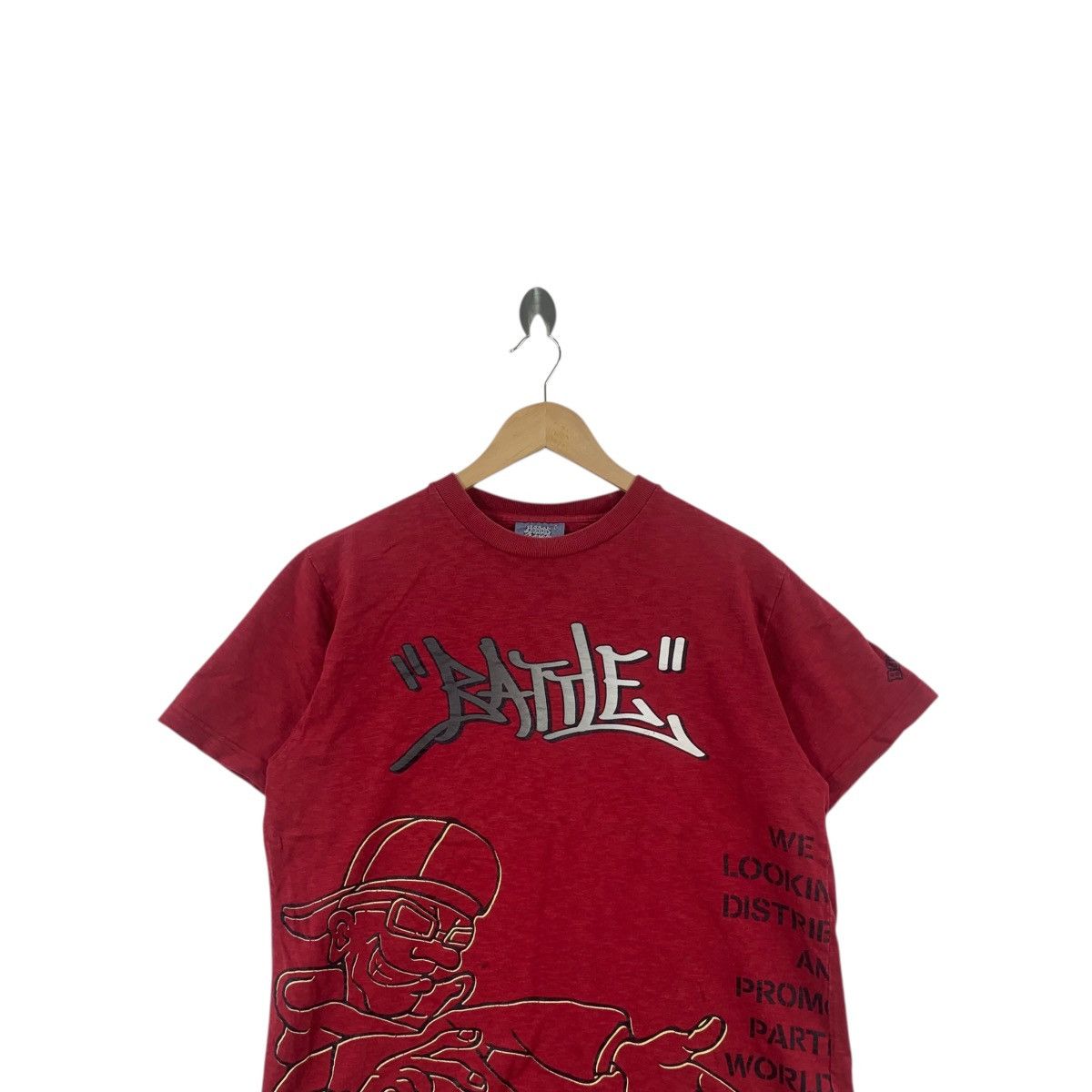 Vintage Vintage Y2K BOBBY GANG RAP Battle Graffiti Tribal Tee Shirt Size US L / EU 52-54 / 3 - 2 Thumbnail