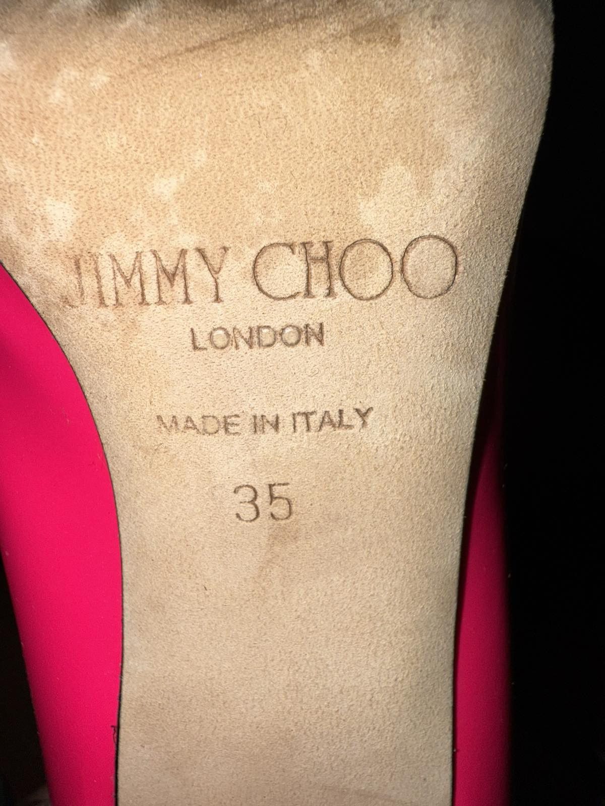 Jimmy Choo Jimmy Choo Anouk Heels Pearl Raspberry Neon Pink size:35 Size US 4.5 / IT 34.5 - 5 Thumbnail