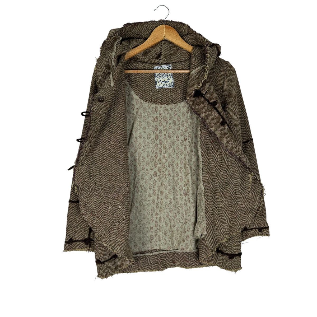 Japanese Brand 🌟AMINA HOODIE DUFFLE COAT JACKET LIKE KAPITAL Size L / US 10 / IT 46 - 8 Thumbnail