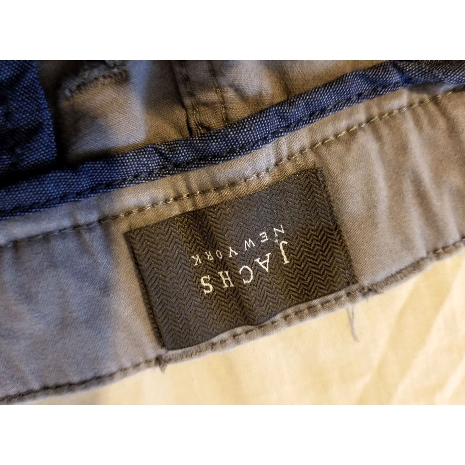 Vintage JACHS New York Khakis Slim Pants 36x32 Gray Mens Regular Inseam 32 Slimming Style Clothing Trousers Chinos Slack Dress Pants Size US 36 / EU 52 - 5 Thumbnail
